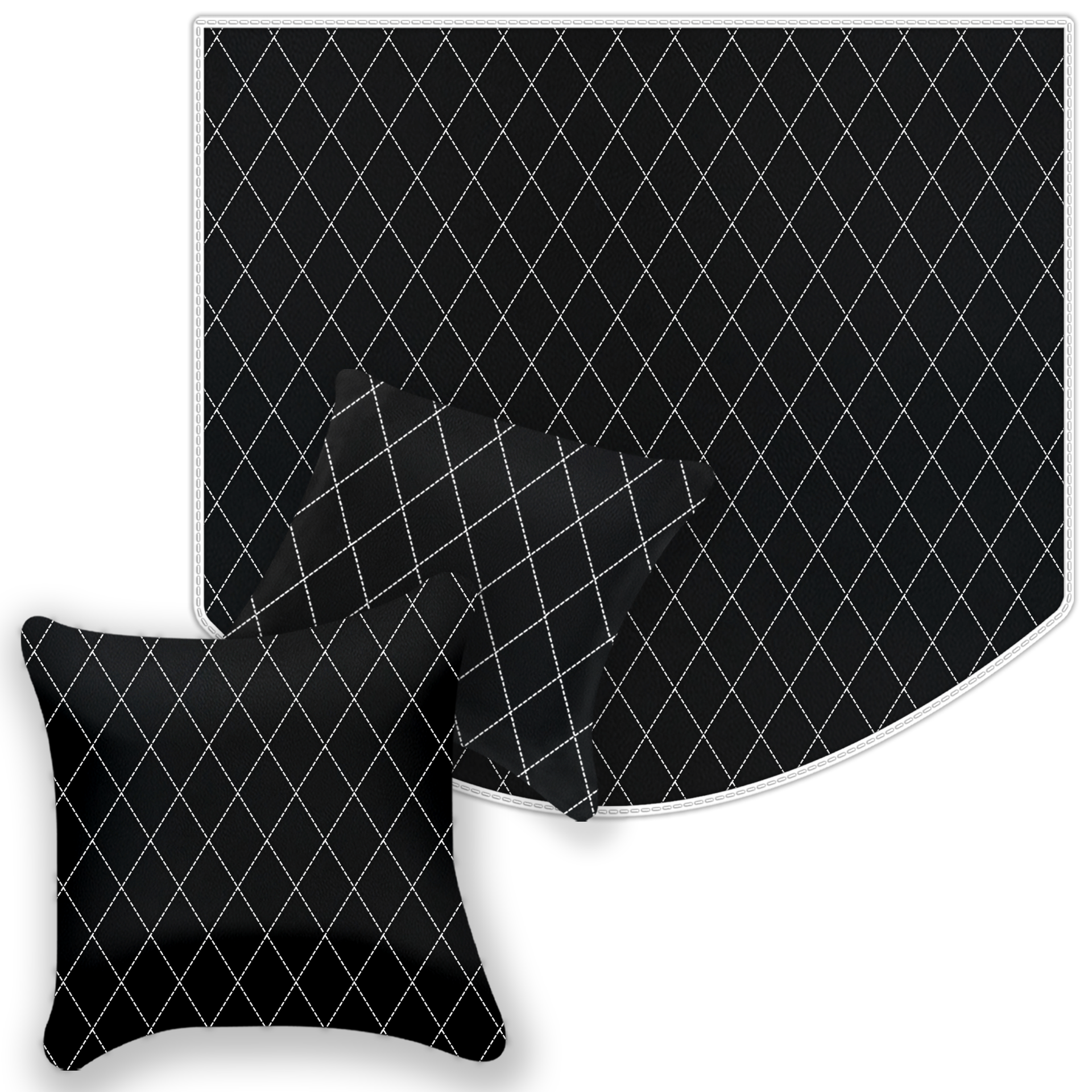 Premium Black Leather Floor Mats for Ferrari 512 TR (1992-1994)