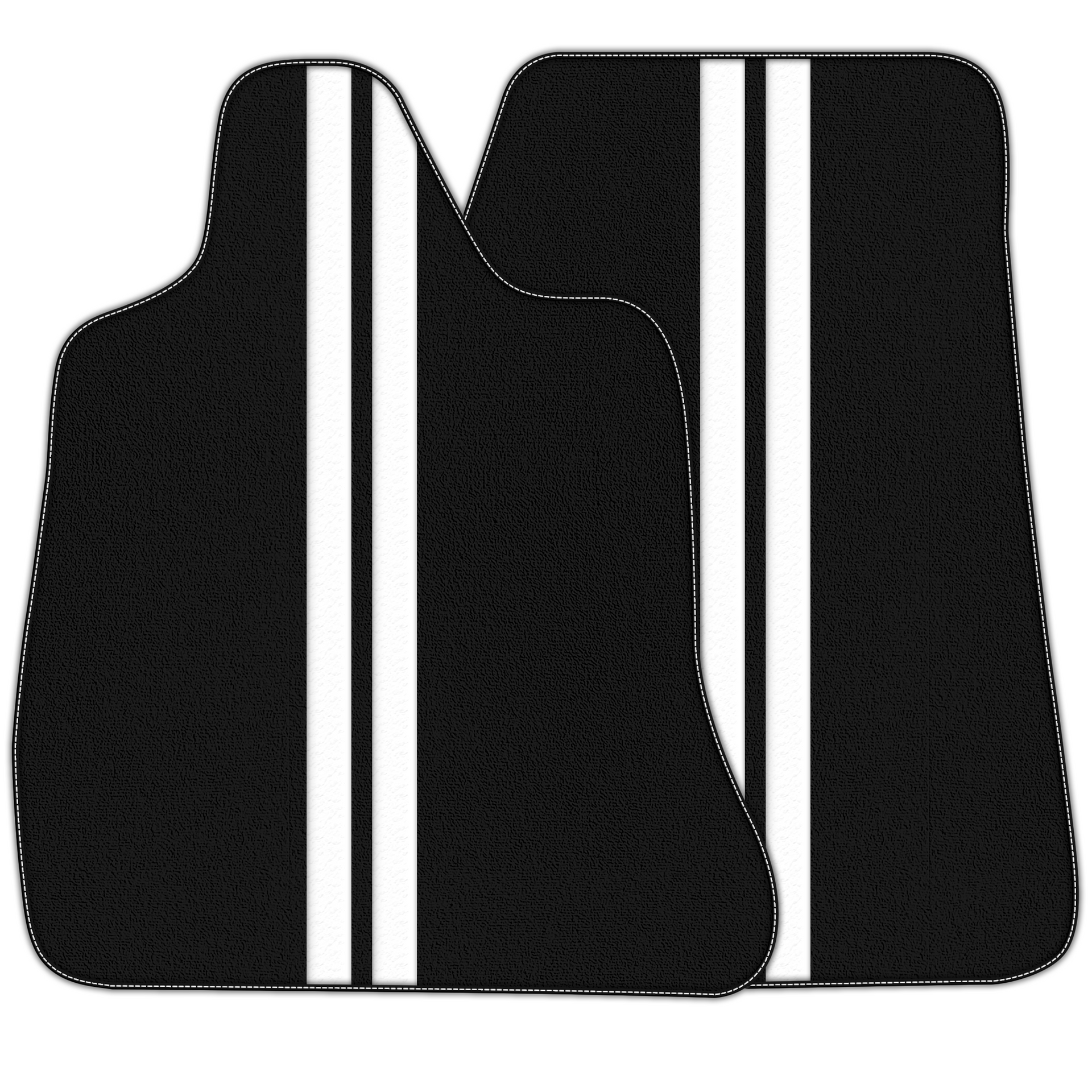 Premium Black Leather-Line Floor Mats for Chevrolet C8 (2020-2024)