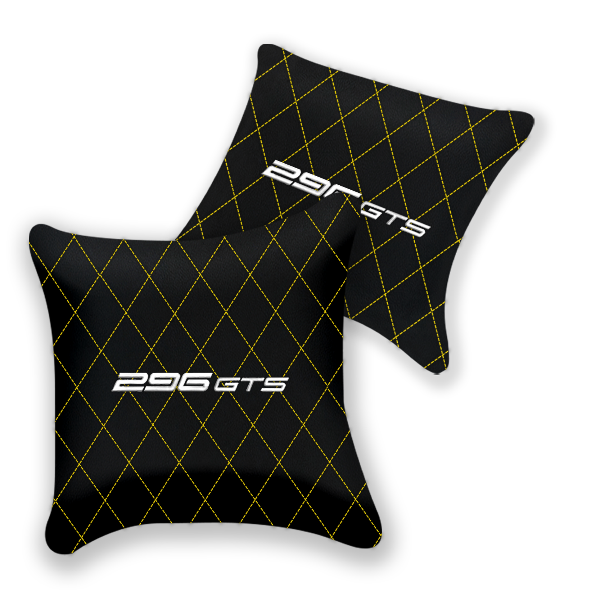Custom Black Leather Pillows for Ferrari GTC4 Lusso - Set of 2