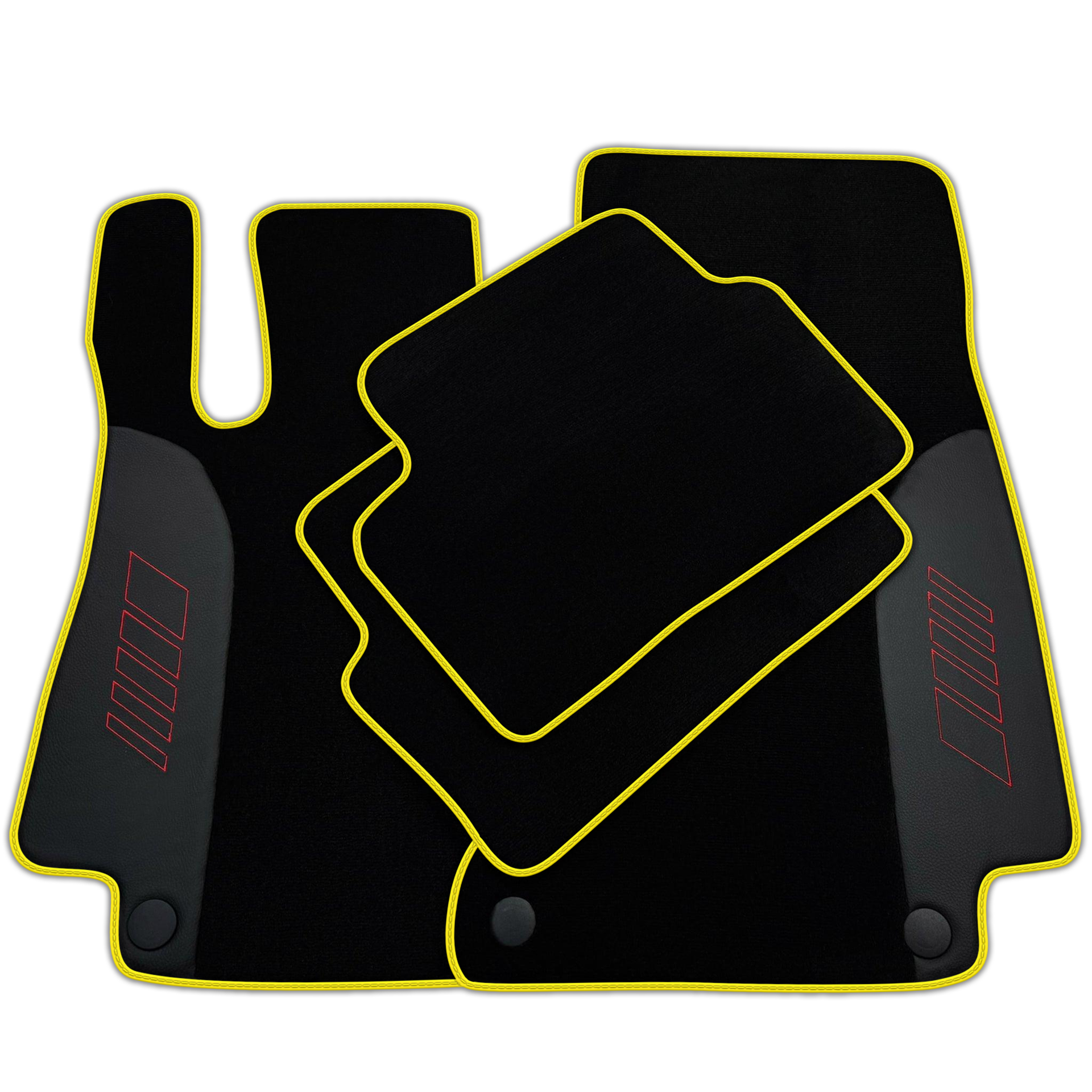 Black Floor Mats For Mercedes Benz C-Class C205 Coupe Facelift (2018-2023) | AutoWin Edition