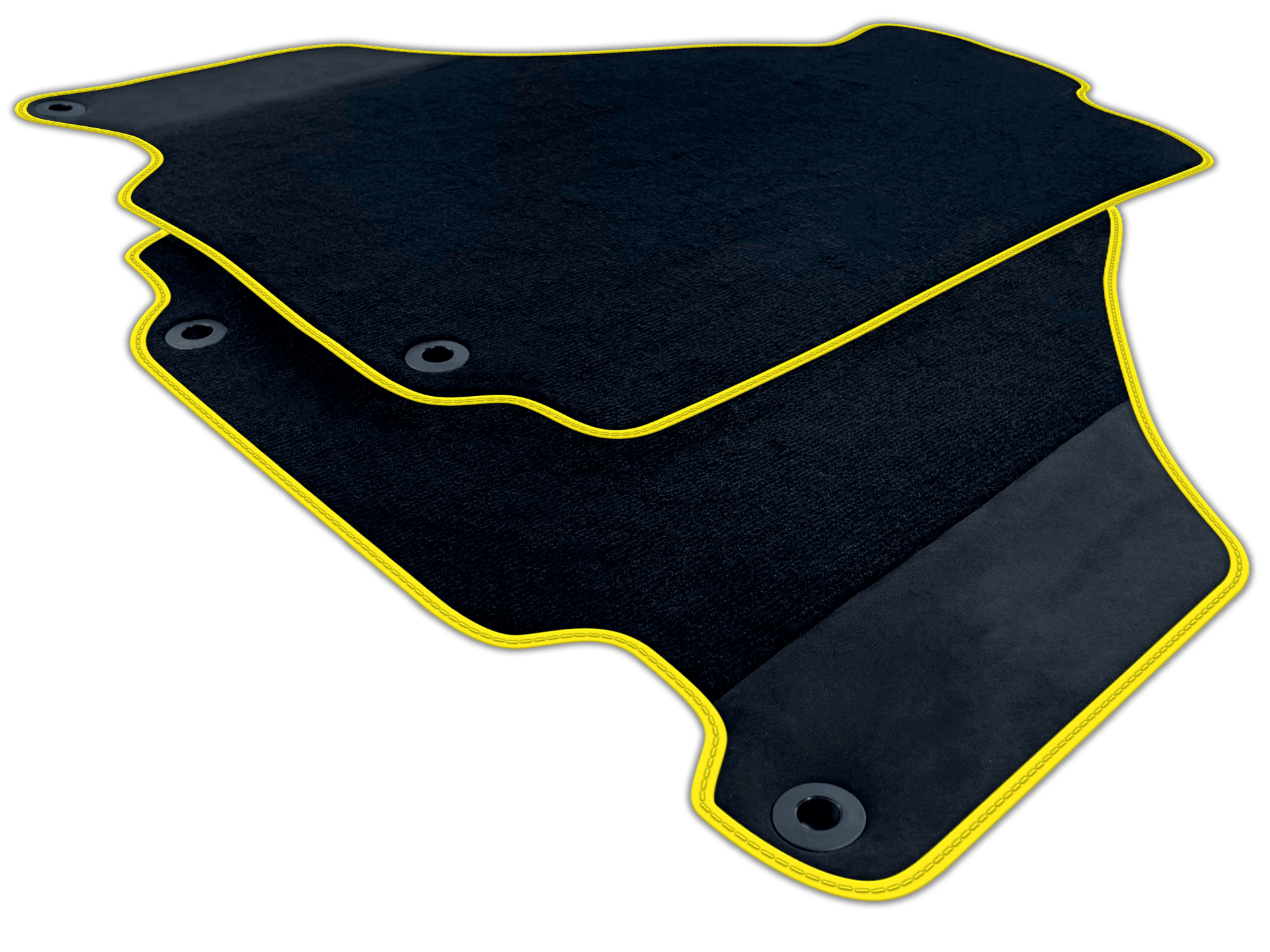 Black Floor Mats for Ferrari 360 (1999-2005) with Alcantara Leather | Various Trim Colors