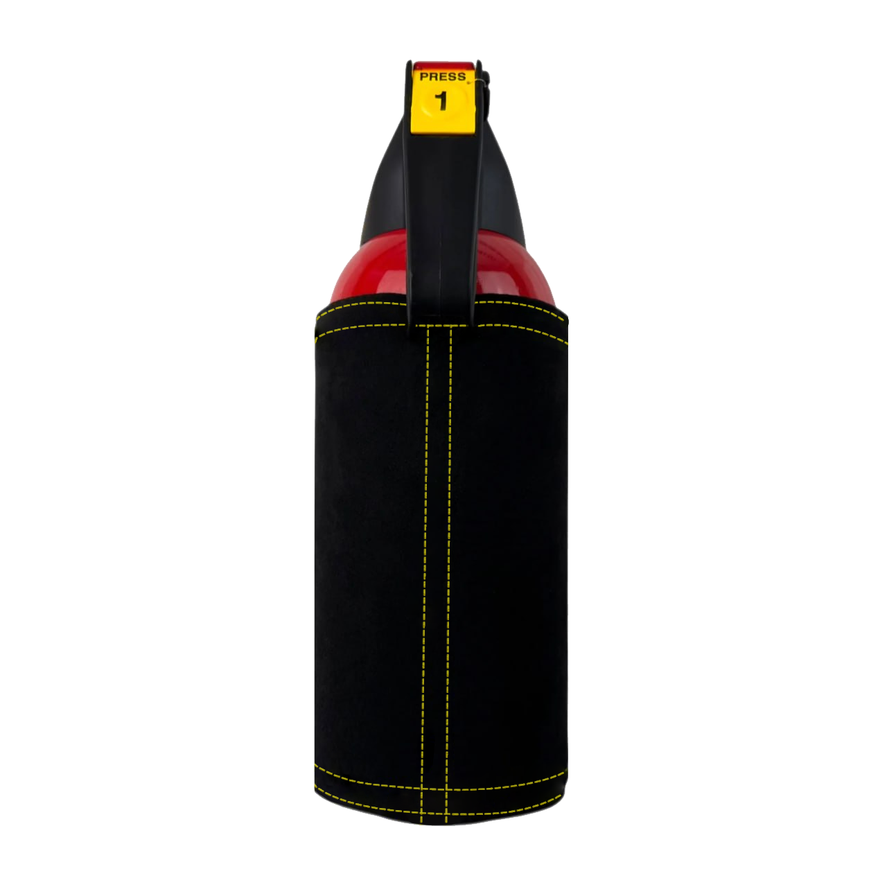 Fire Extinguisher Cover for Supercars – Black Alcantara with Various Color Stitching