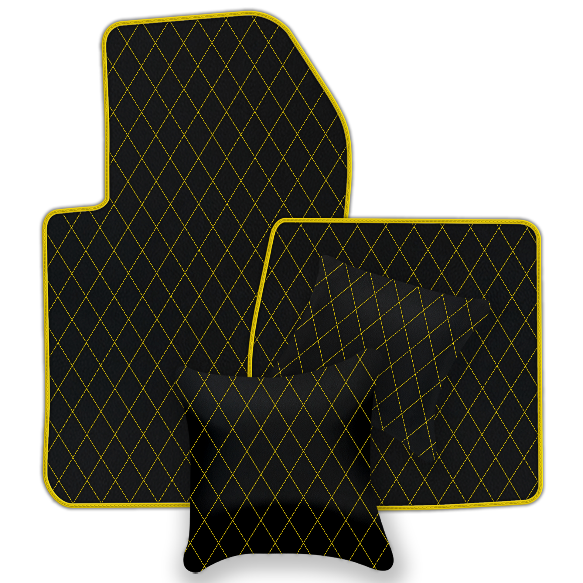 Custom Black Leather Floor Mats for Ferrari 599 Coupe (2006-2012)