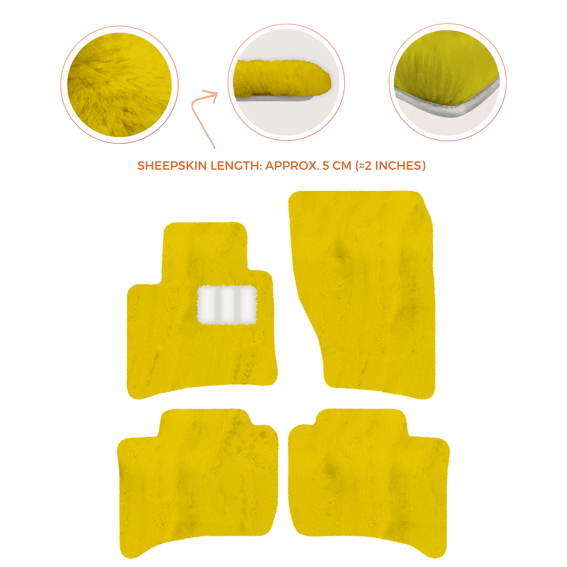 Premium Sheepskin Floor Mats for Porsche Cayenne (2010-2018)