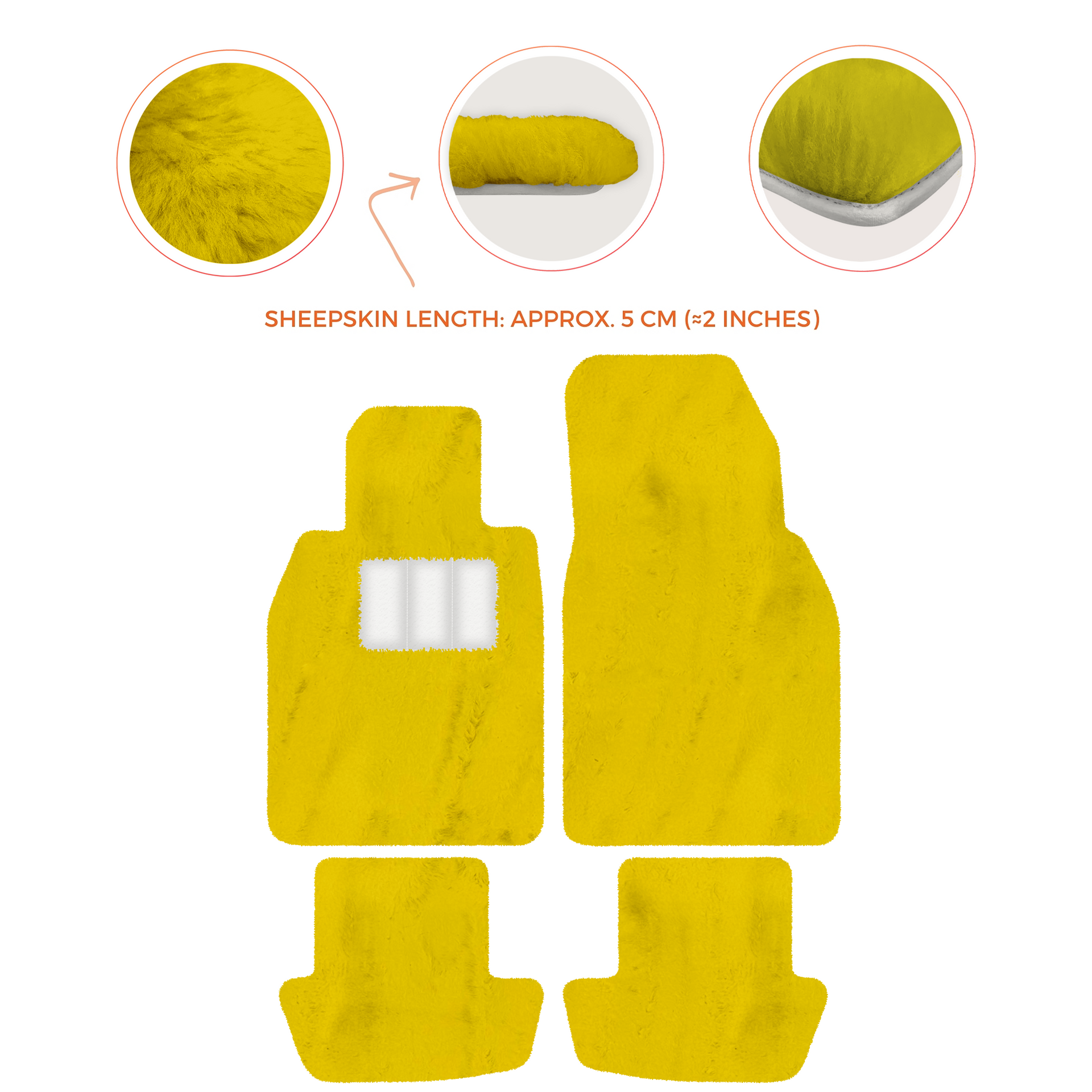 Premium Sheepskin Floor Mats for Porsche 911 991 (2012-2019)