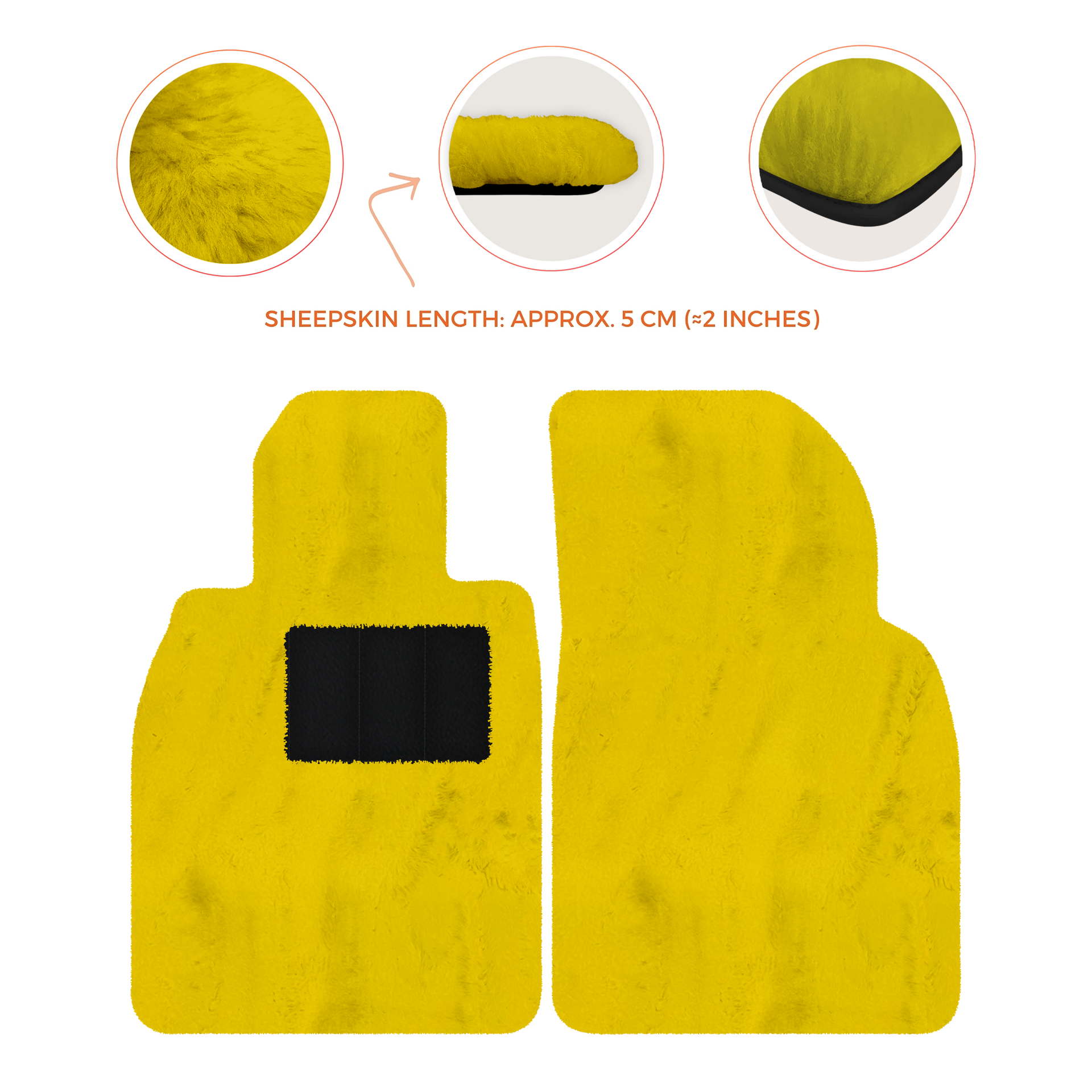 Premium Sheepskin Floor Mats for Porsche Cayenne (2018-2023)