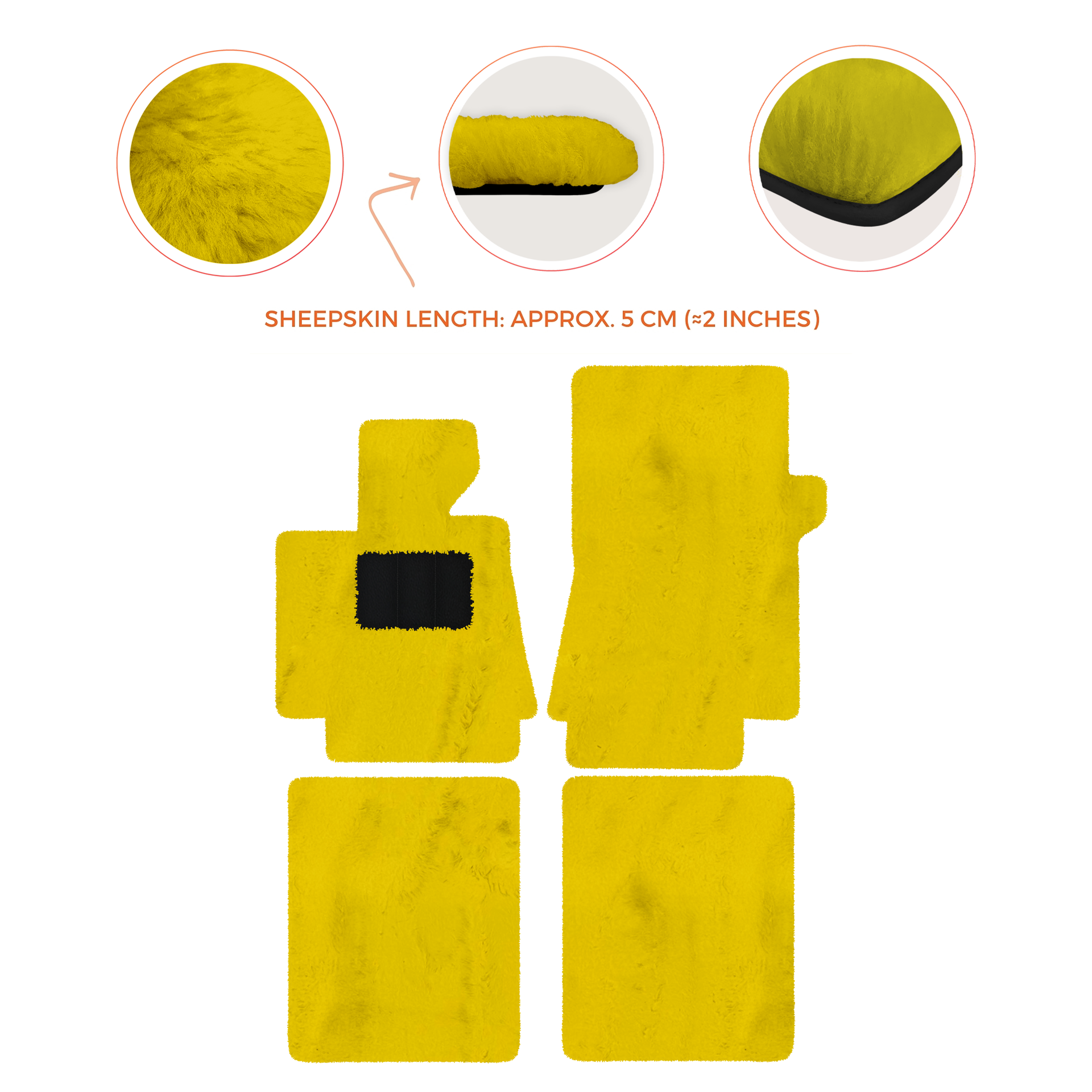 Luxurious Premium Sheepskin Floor Mats for Bentley Arnage (1998-2009)