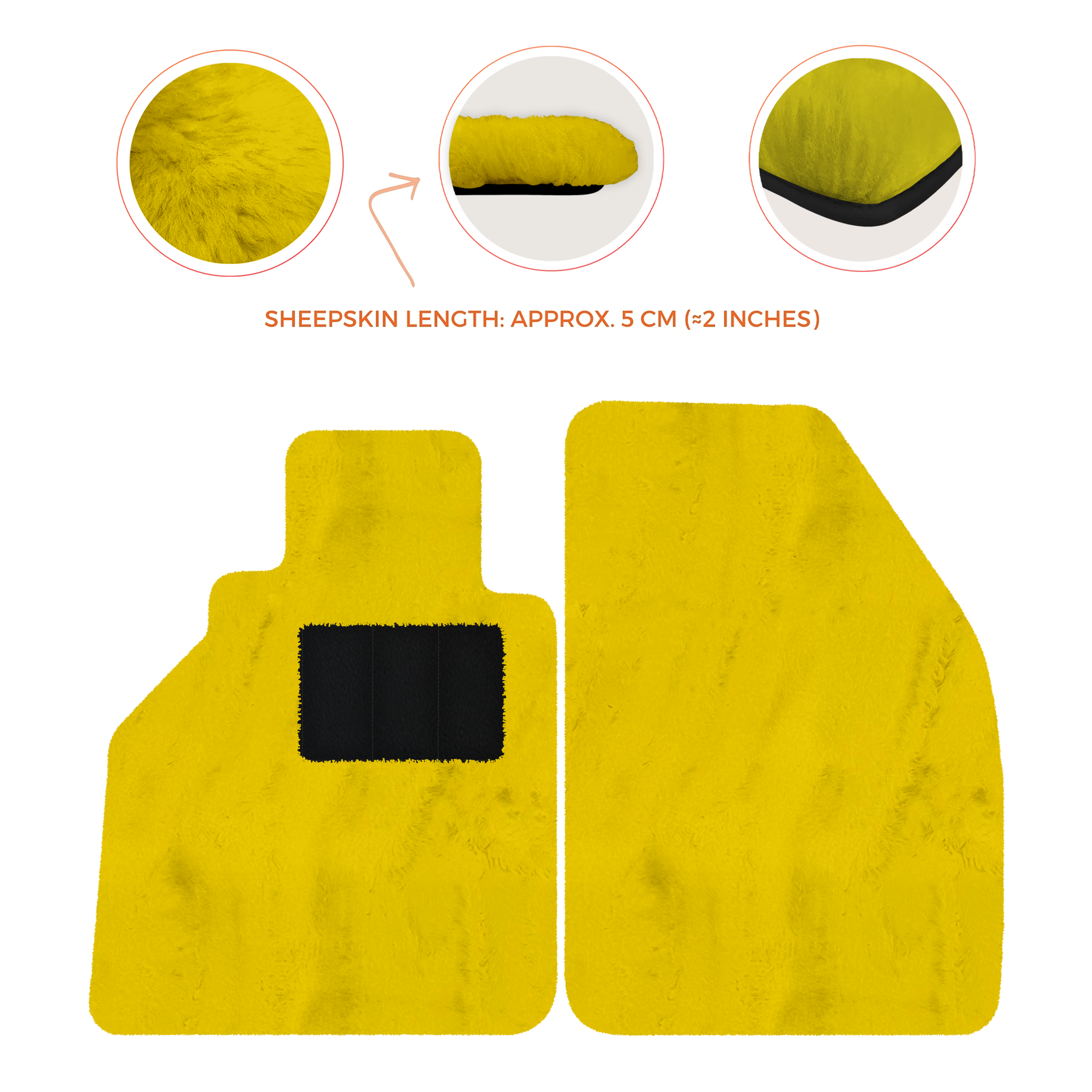 Premium Sheepskin Floor Mats for Porsche 986 Boxster (1996-2004)