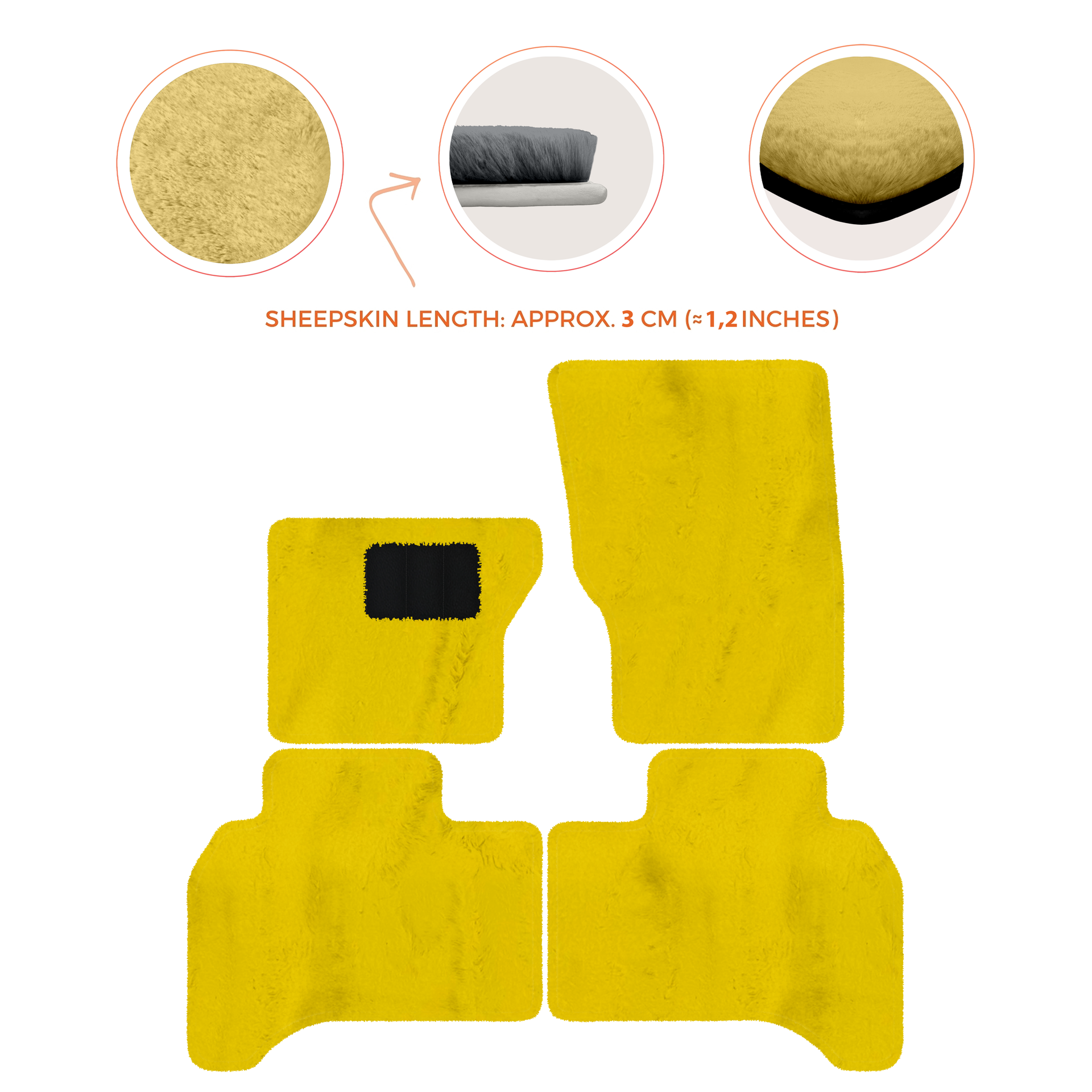 Premium Sheepskin Floor Mats for Range Rover Vehicles (2012-2022)