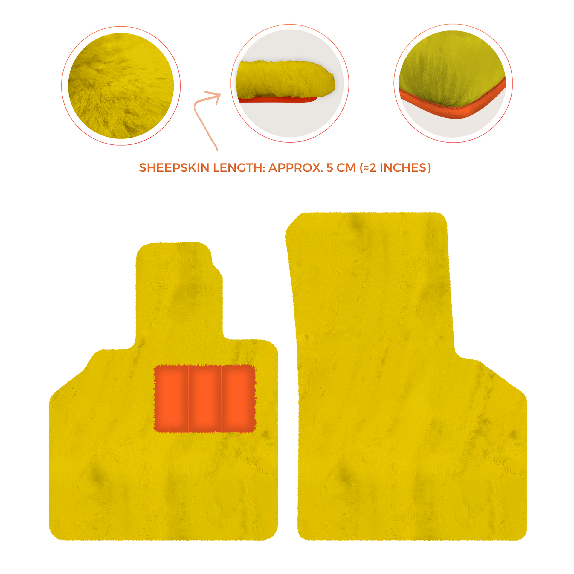 Premium Sheepskin Floor Mats for Lamborghini Aventador (2012-2022)