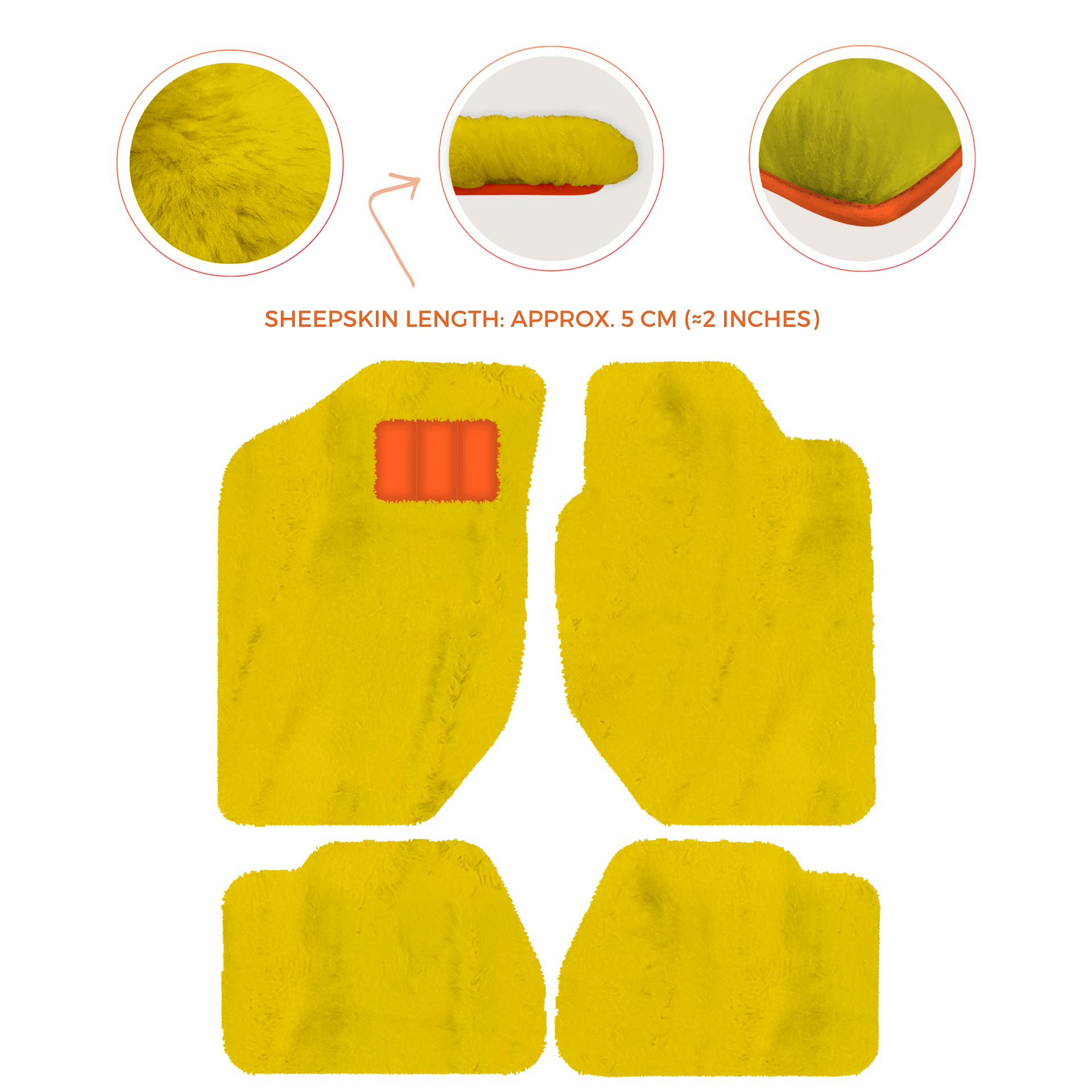 Luxury Sheepskin Floor Mats for Land Rover Discovery Sport (2015-2019)