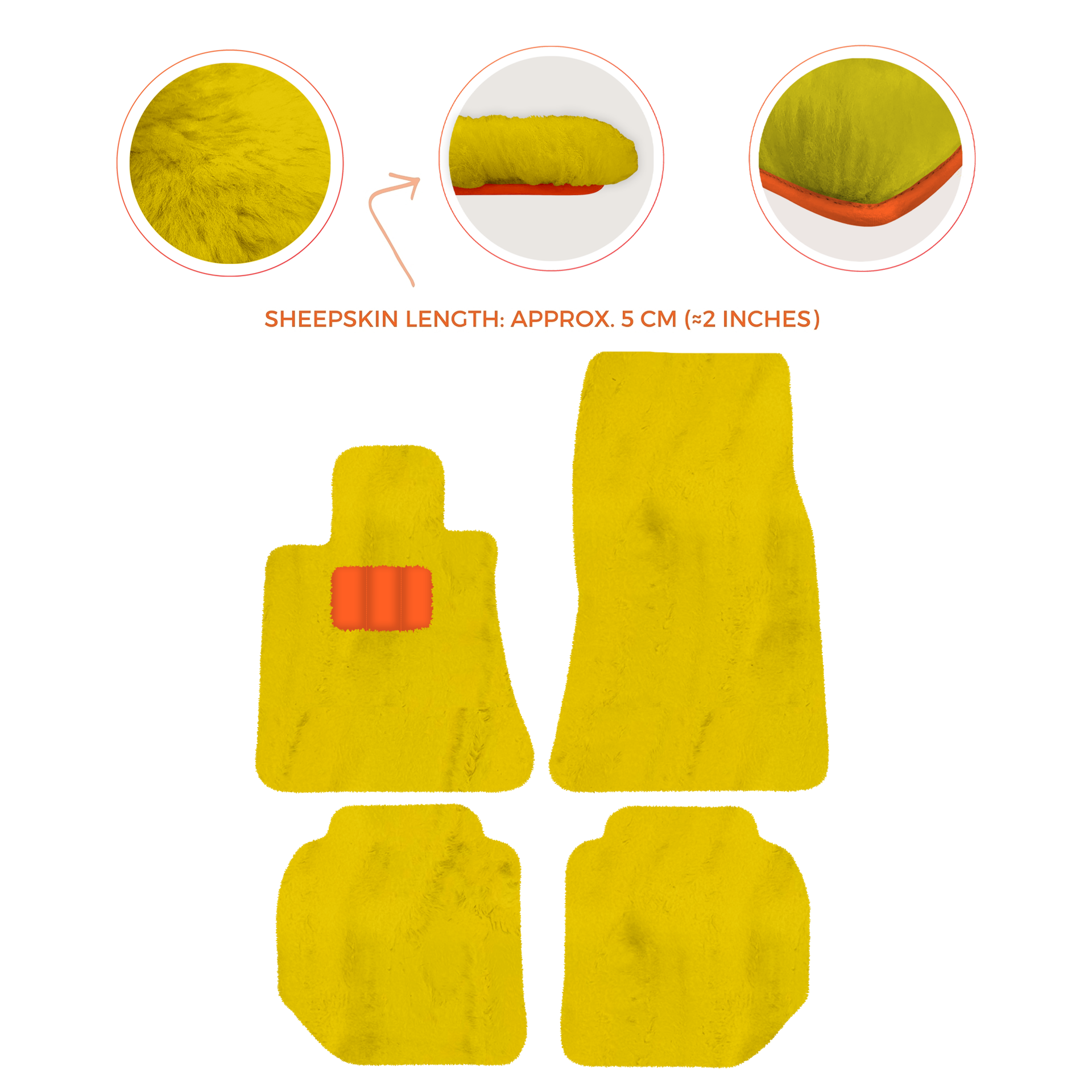 Premium Sheepskin Floor Mats for Bentley Continental GTC (2011-2018)