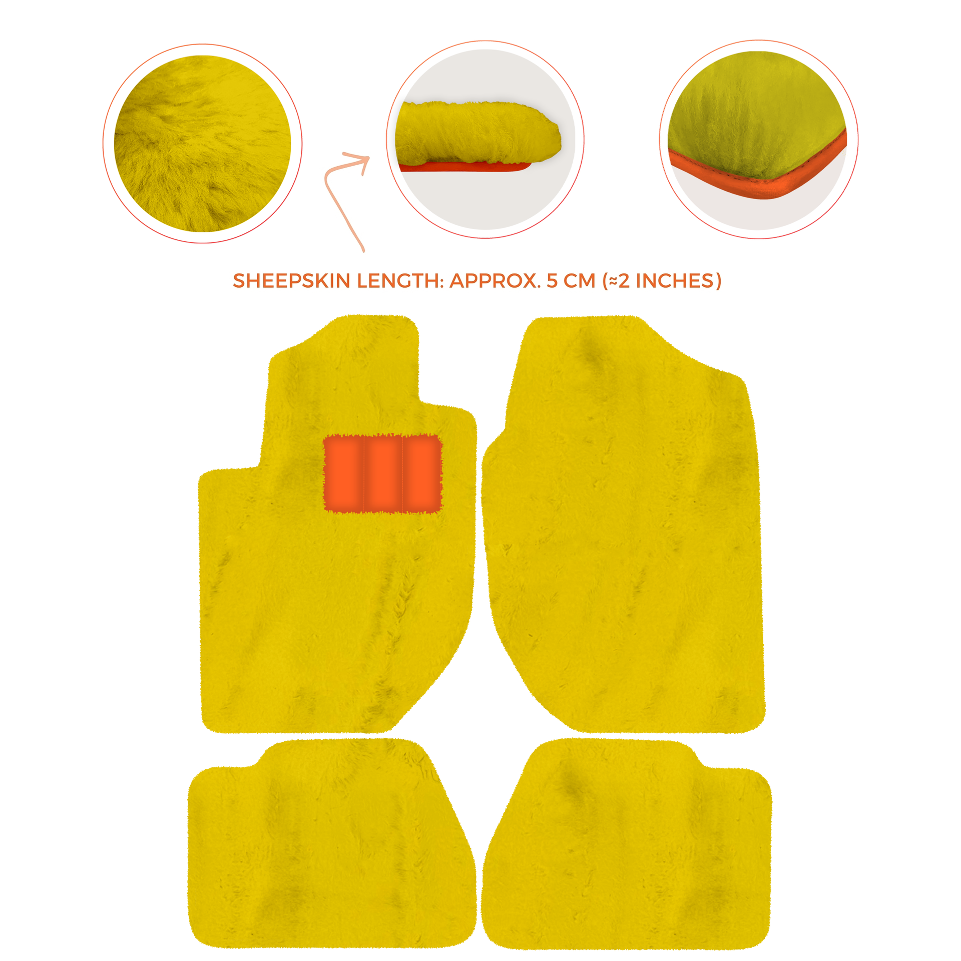 Premium Sheepskin Floor Mats for Land Rover Freelander (1997-2003)