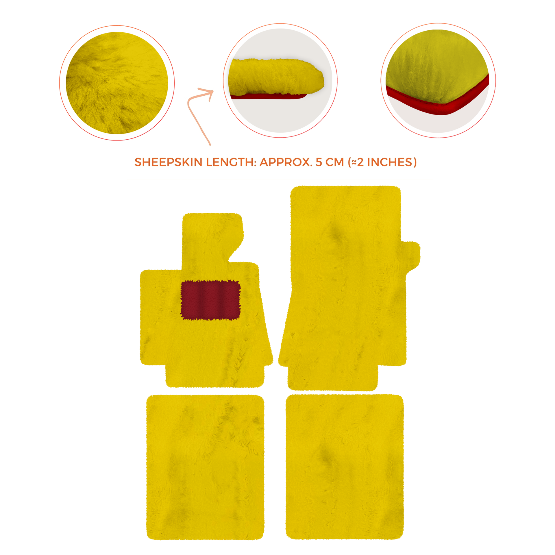 Luxurious Premium Sheepskin Floor Mats for Bentley Arnage (1998-2009)