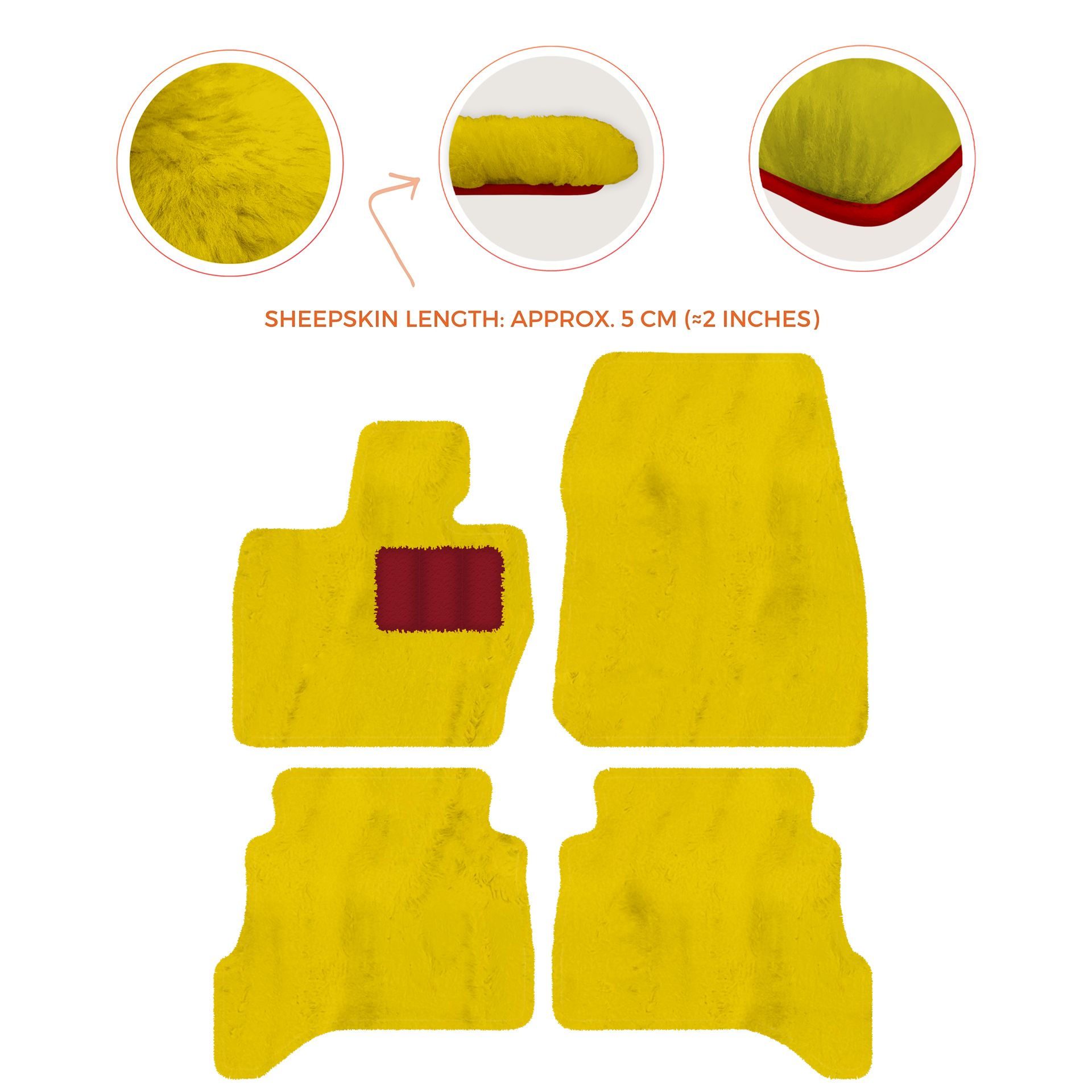 Premium Sheepskin Floor Mats for Range Rover Evoque (2015-2019)