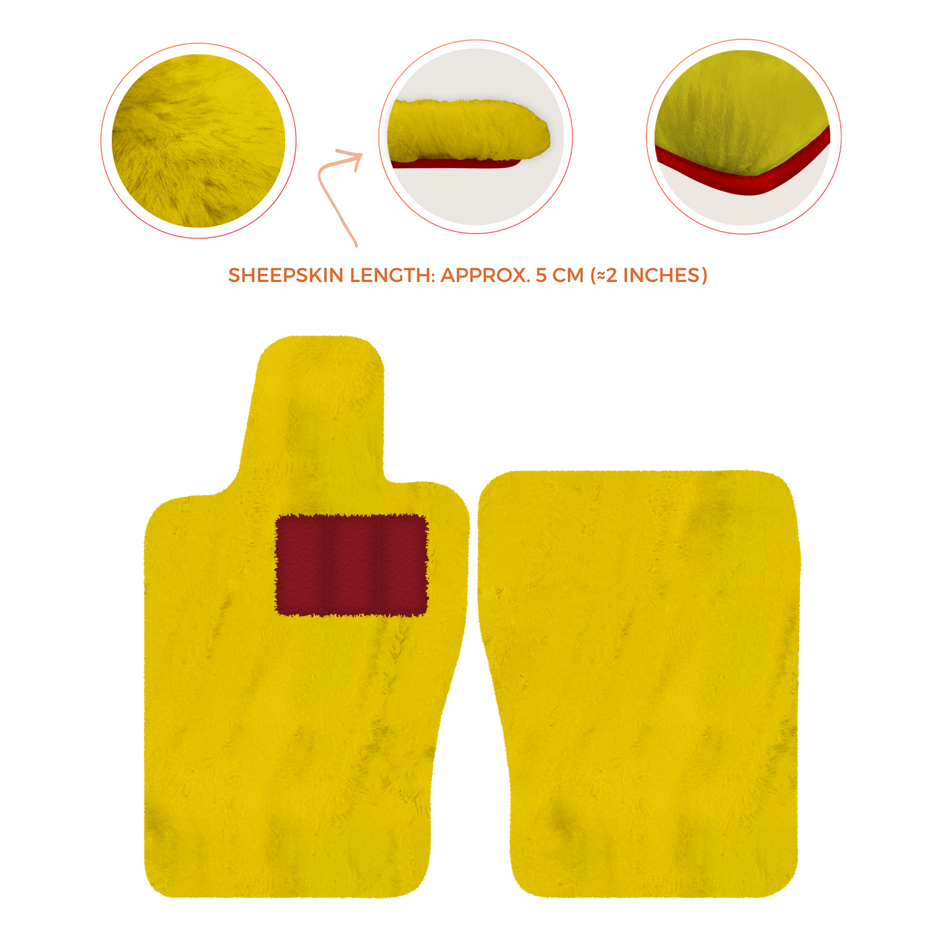 Premium Sheepskin Floor Mats for Aston Martin V8 Vantage (2019-2025)