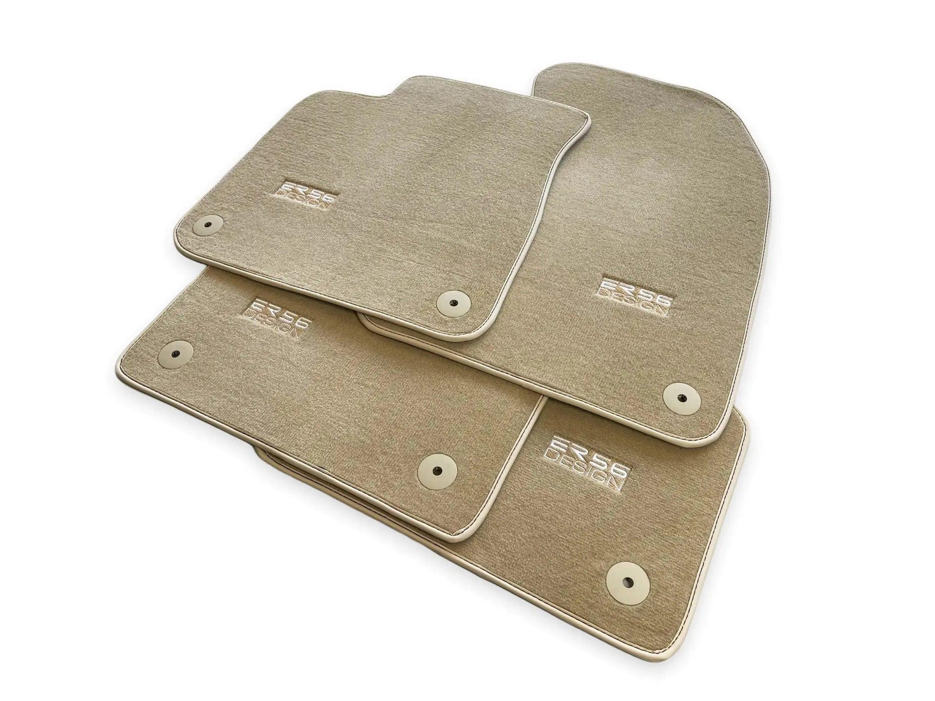 Beige Floor Mats for Audi A6 - C5 Sedan (1997-2002) | ER56 Design - AutoWin