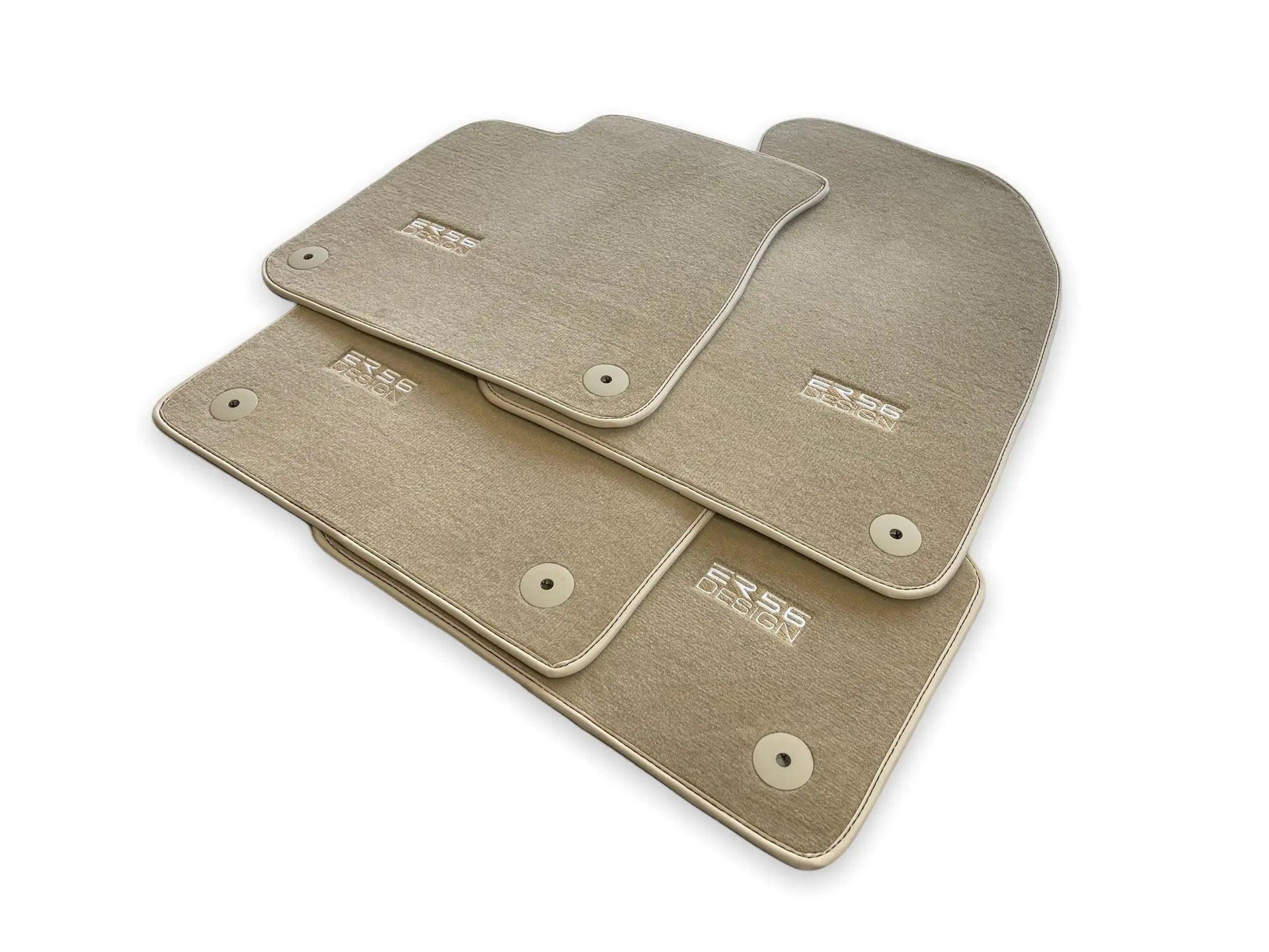 Beige Floor Mats for Audi A6 - C6 Allroad Quattro Facelift (2008-2011) | ER56 Design - AutoWin
