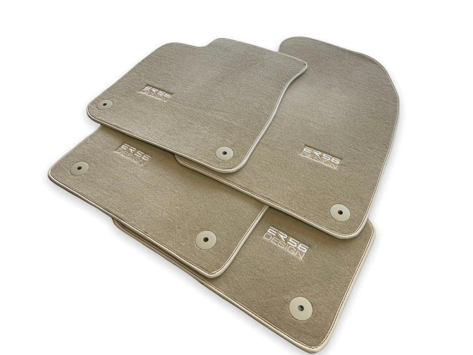 Beige Floor Mats for Audi Q5 FY (2017-2023) | ER56 Design - AutoWin