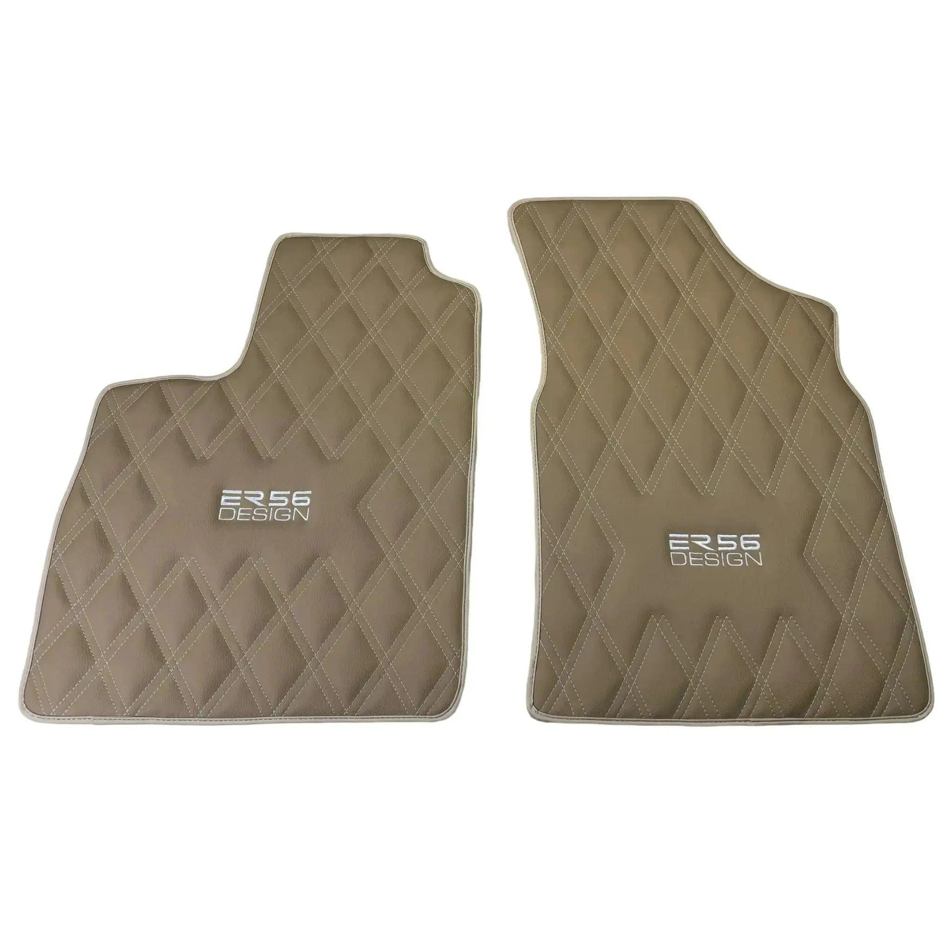 Beige Floor Mats for Bentley Continental GT (2018–2023) with Leather | ER56 Design - AutoWin