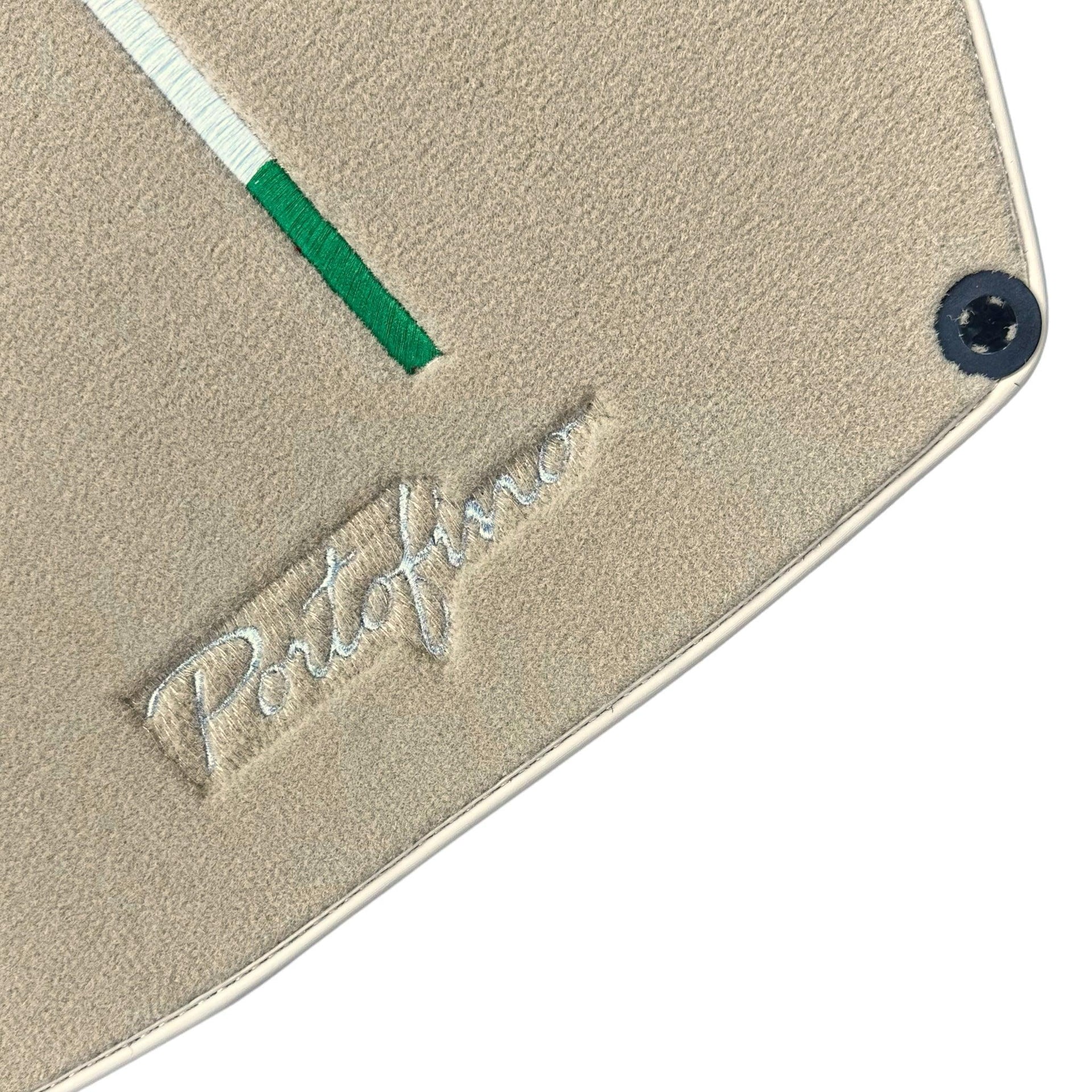 Beige Floor Mats for Ferrari Portofino (2018-2023) Italian Edition - AutoWin