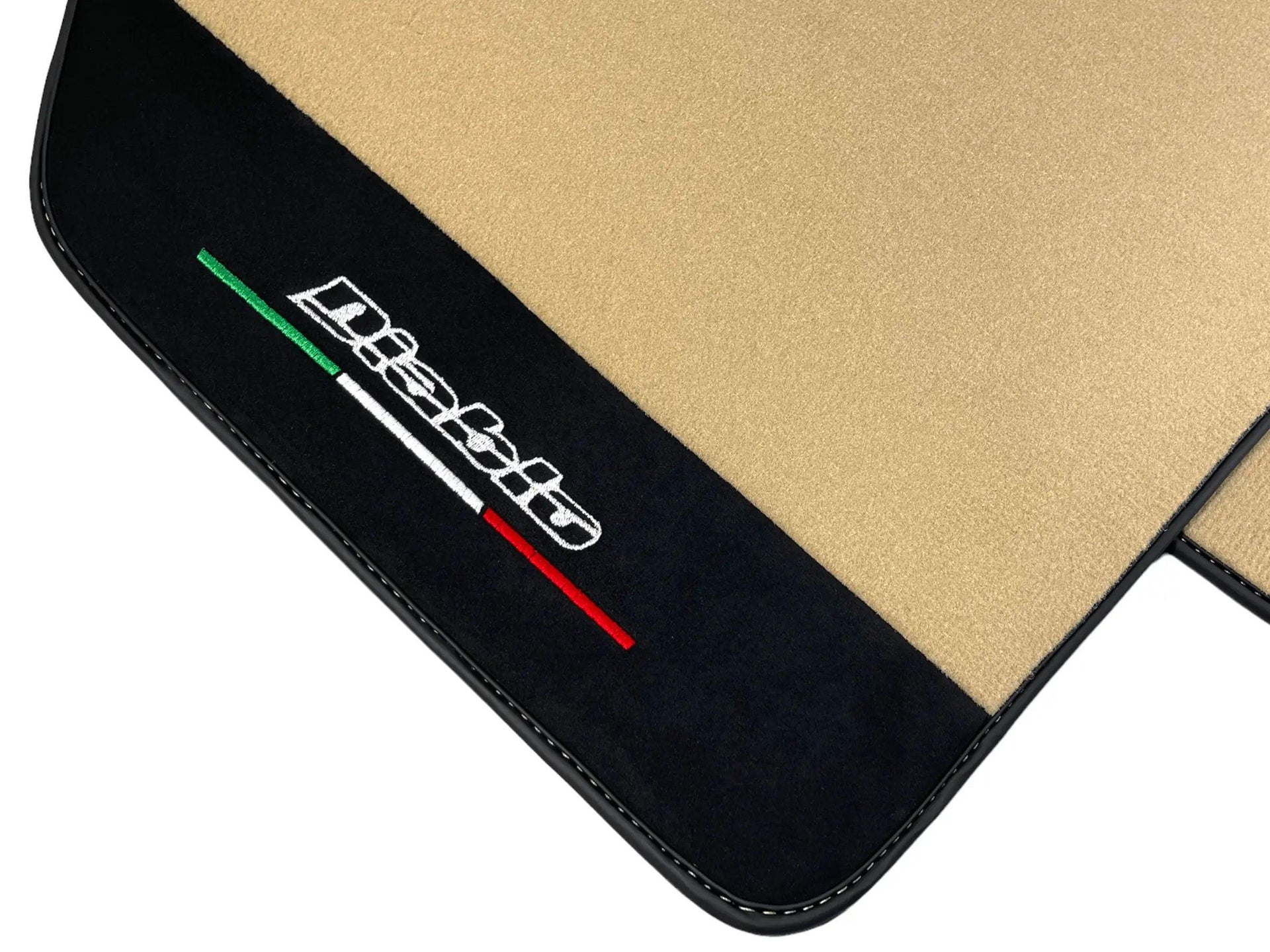 Beige Floor Mats for Lamborghini Diablo 1990-2001 With Alcantara Leather - AutoWin