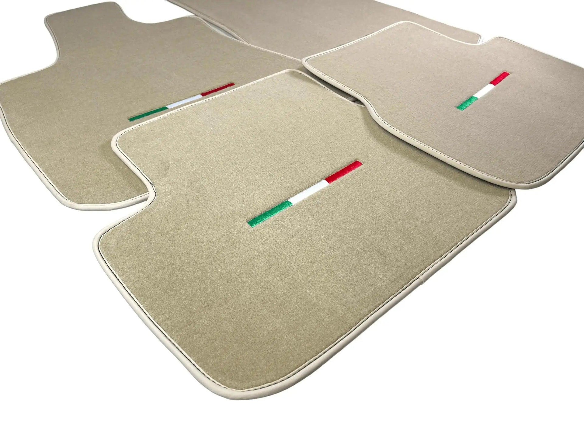 Beige Floor Mats For Maserati Coupé (2001-2007) Italy Edition - AutoWin