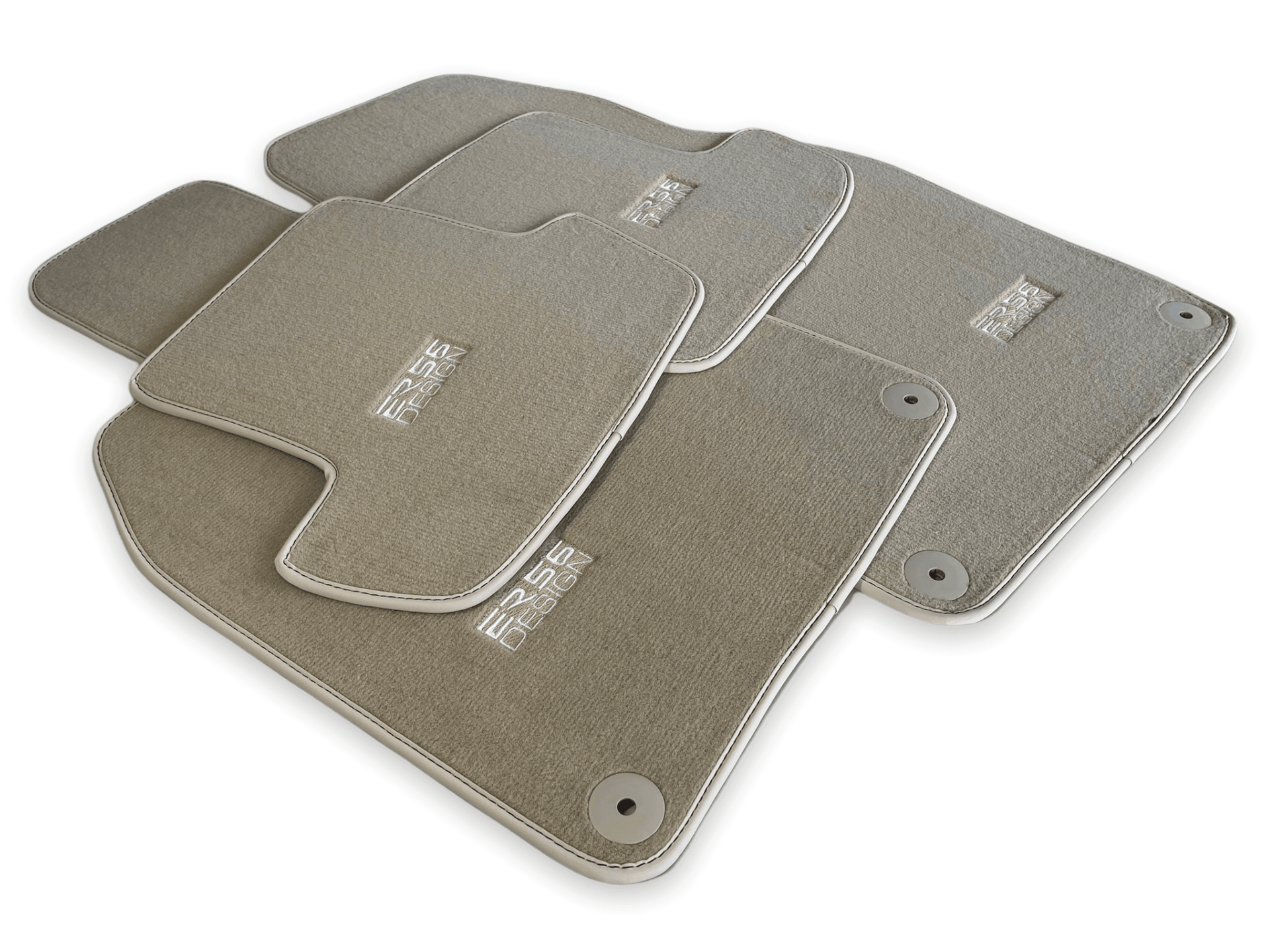 Beige Floor Mats for Porsche Taycan (2019-2023) | ER56 Design - AutoWin