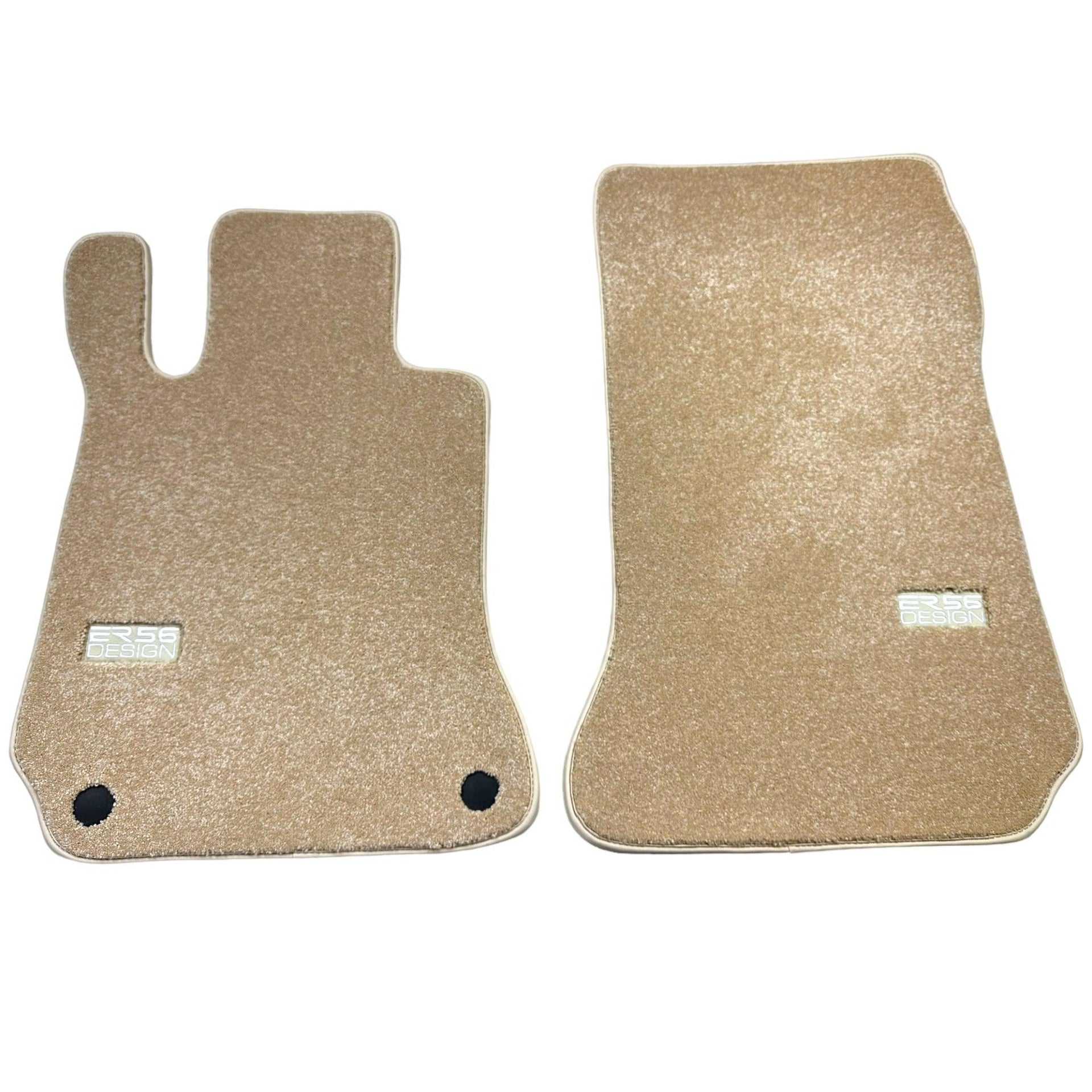 Beige Luxury Floor Mats for Mercedes Benz C-Class S206 Wagon (2021-2023) Hybrid | ER56 Design - AutoWin
