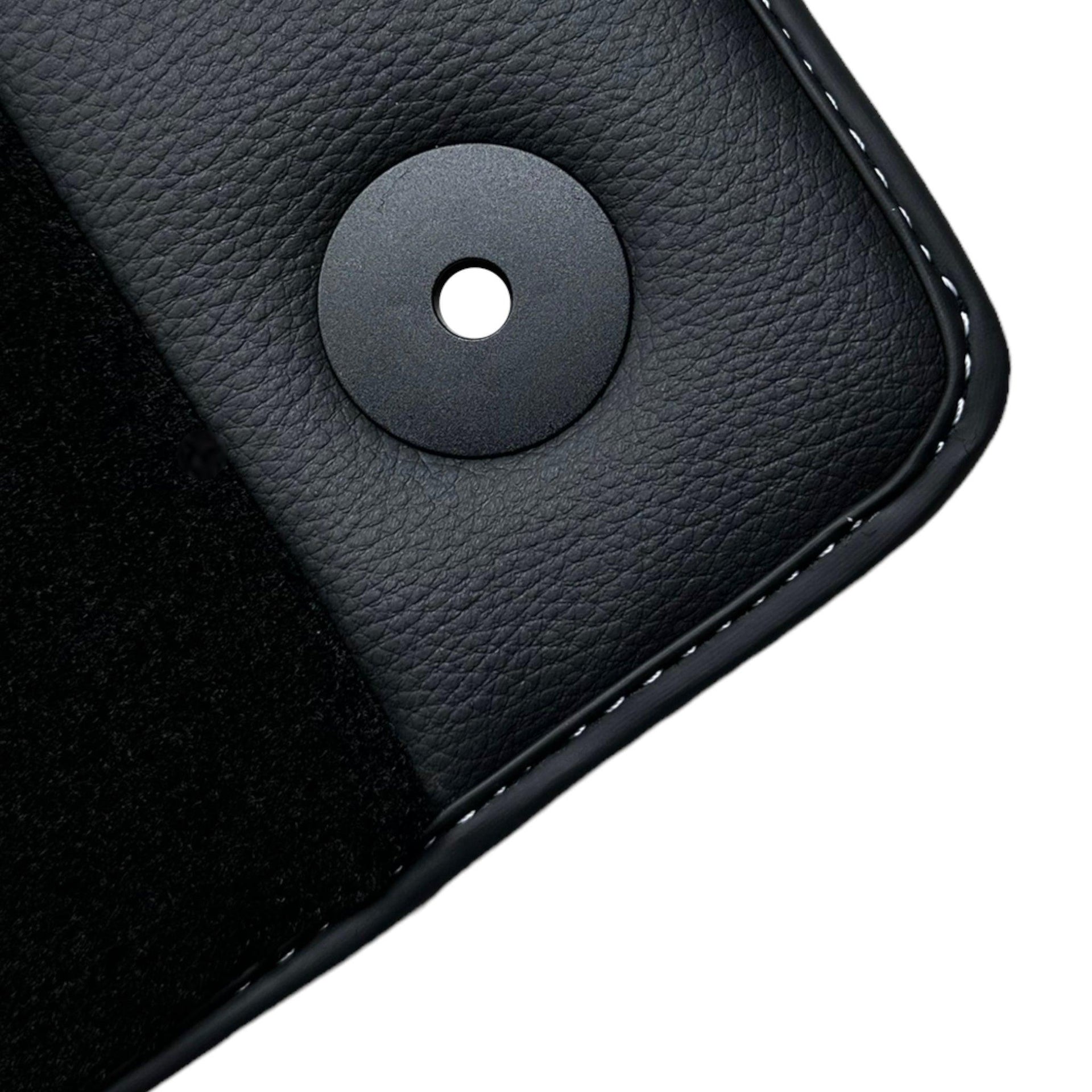 Black Floor Mats for Audi TT MK1 Coupe (1998-2006) with Leather - AutoWin