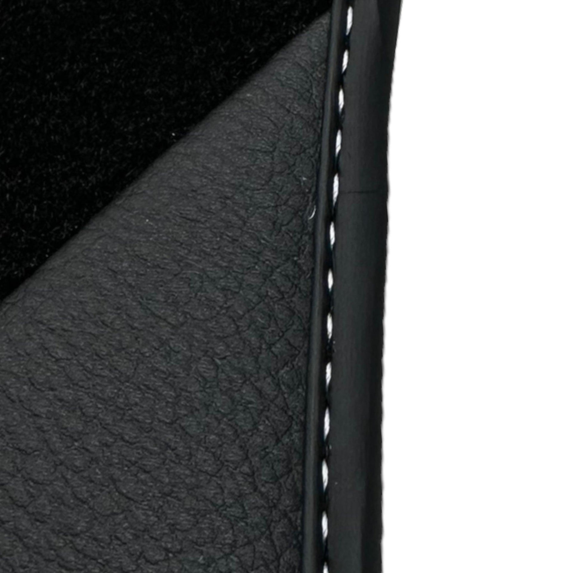 Black Floor Mats for Audi TT MK3 Coupe (2014-2019) with Leather - AutoWin