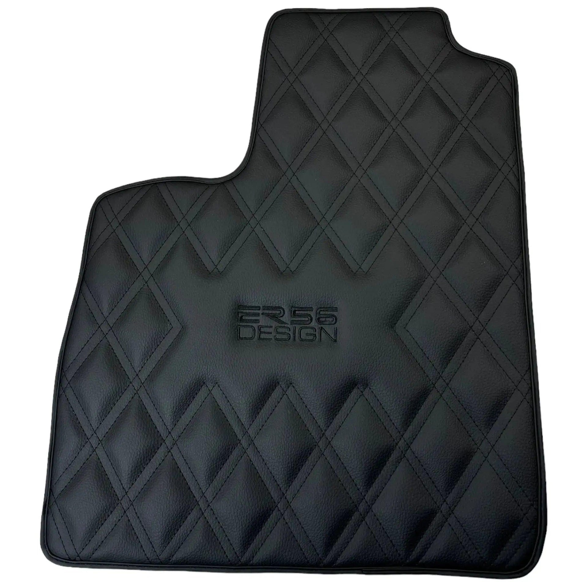Black Floor Mats for Bentley Continental GT (2011–2018) with Leather | ER56 Design - AutoWin