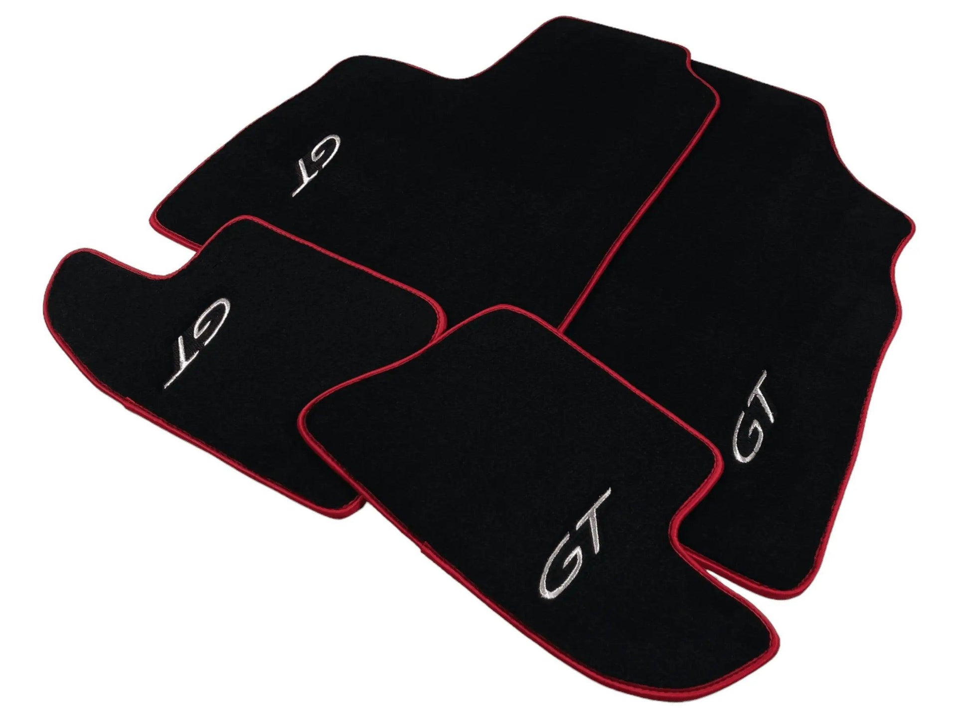 Black Floor Mats For Bentley Continental GT (2011–2018) With Red Trim - AutoWin