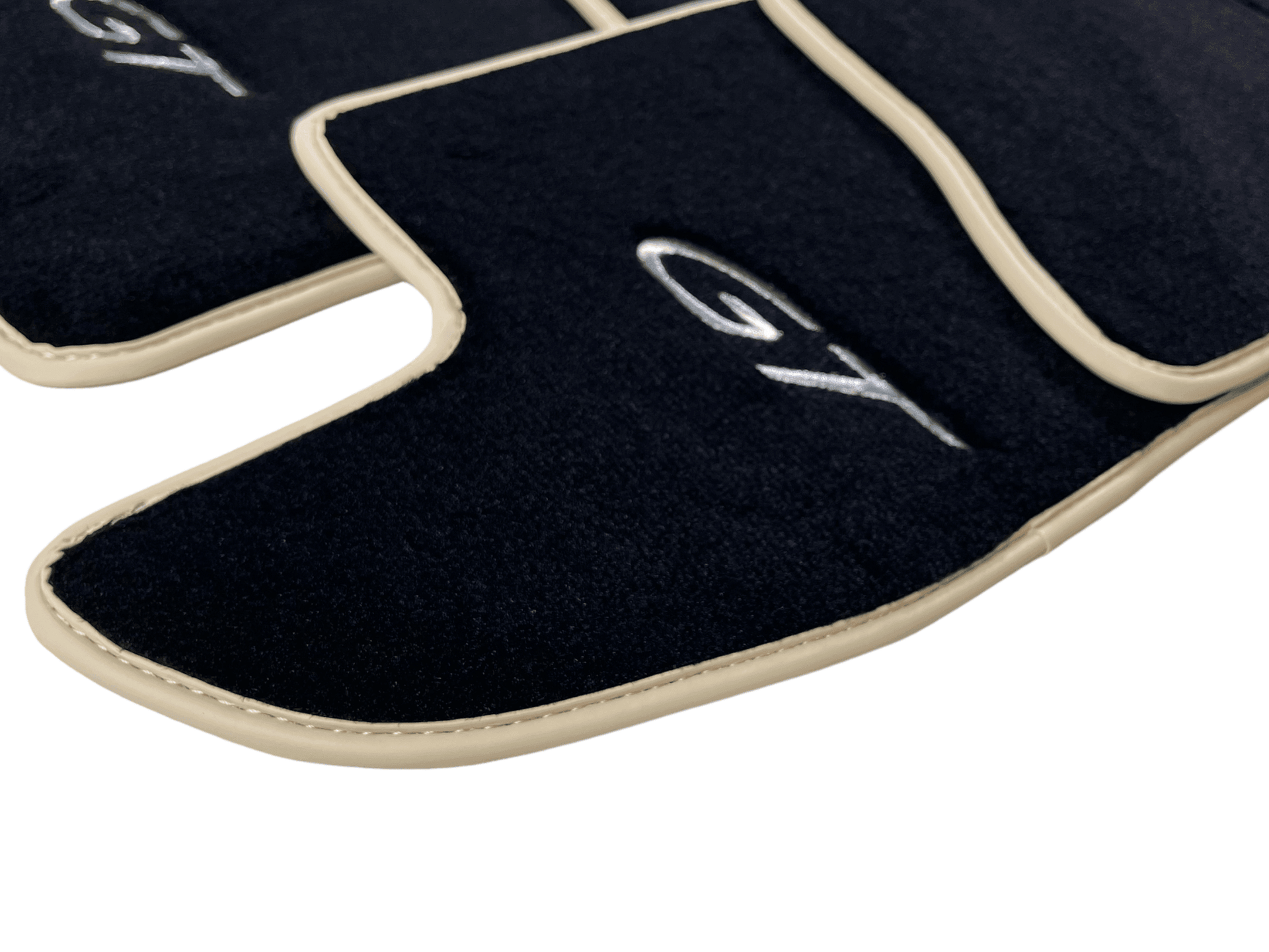 Black Floor Mats For Bentley Continental GTC (2006–2011) With Beige Trim - AutoWin