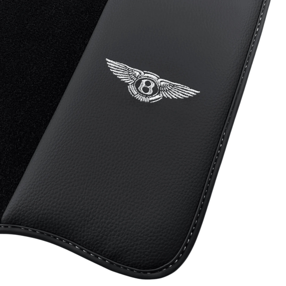 Black Floor Mats for Bentley Flying Spur (2013-2019) with Leather