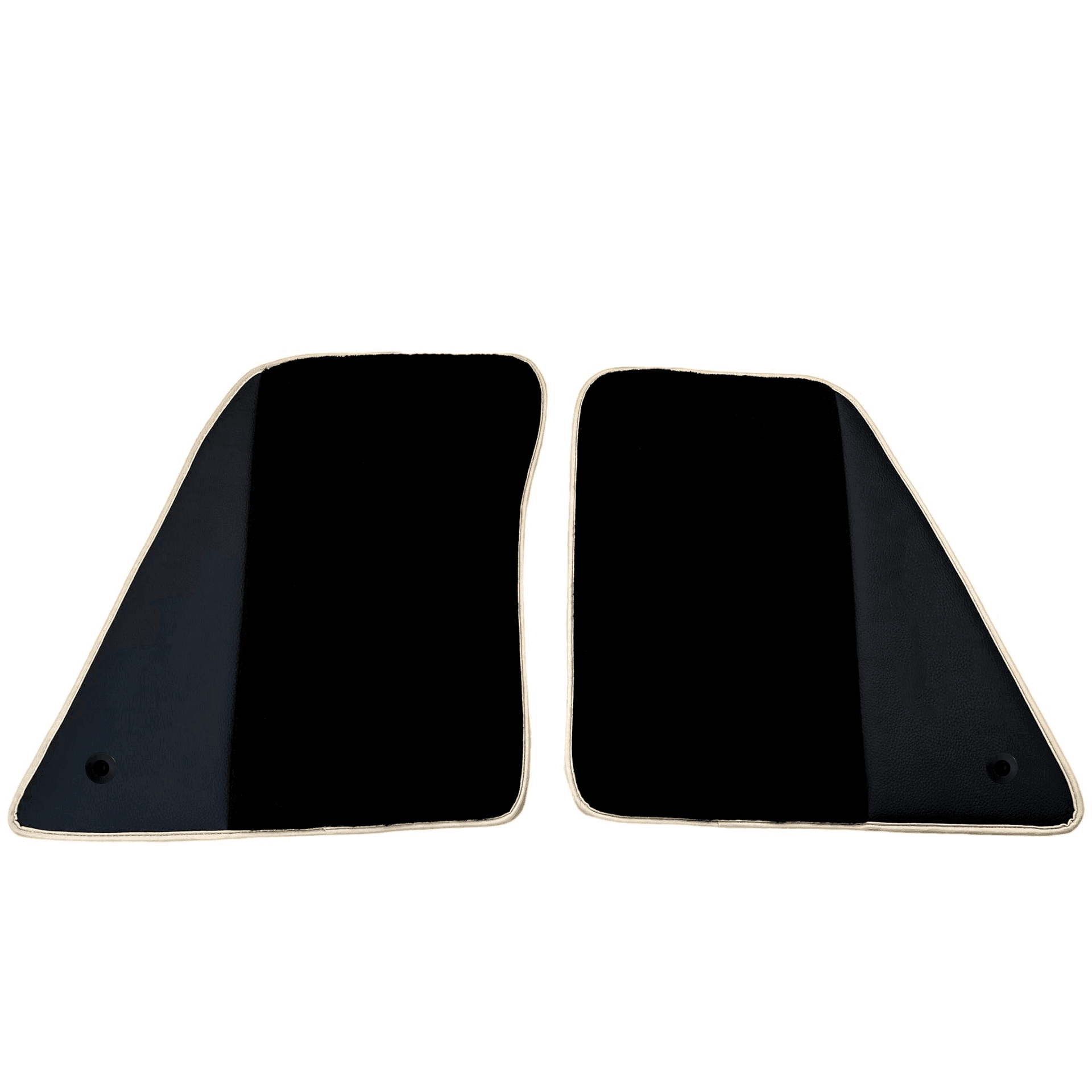 Black Floor Mats for Ferrari 296 GTS (2022-2024) with Leather | Beige Trim - AutoWin