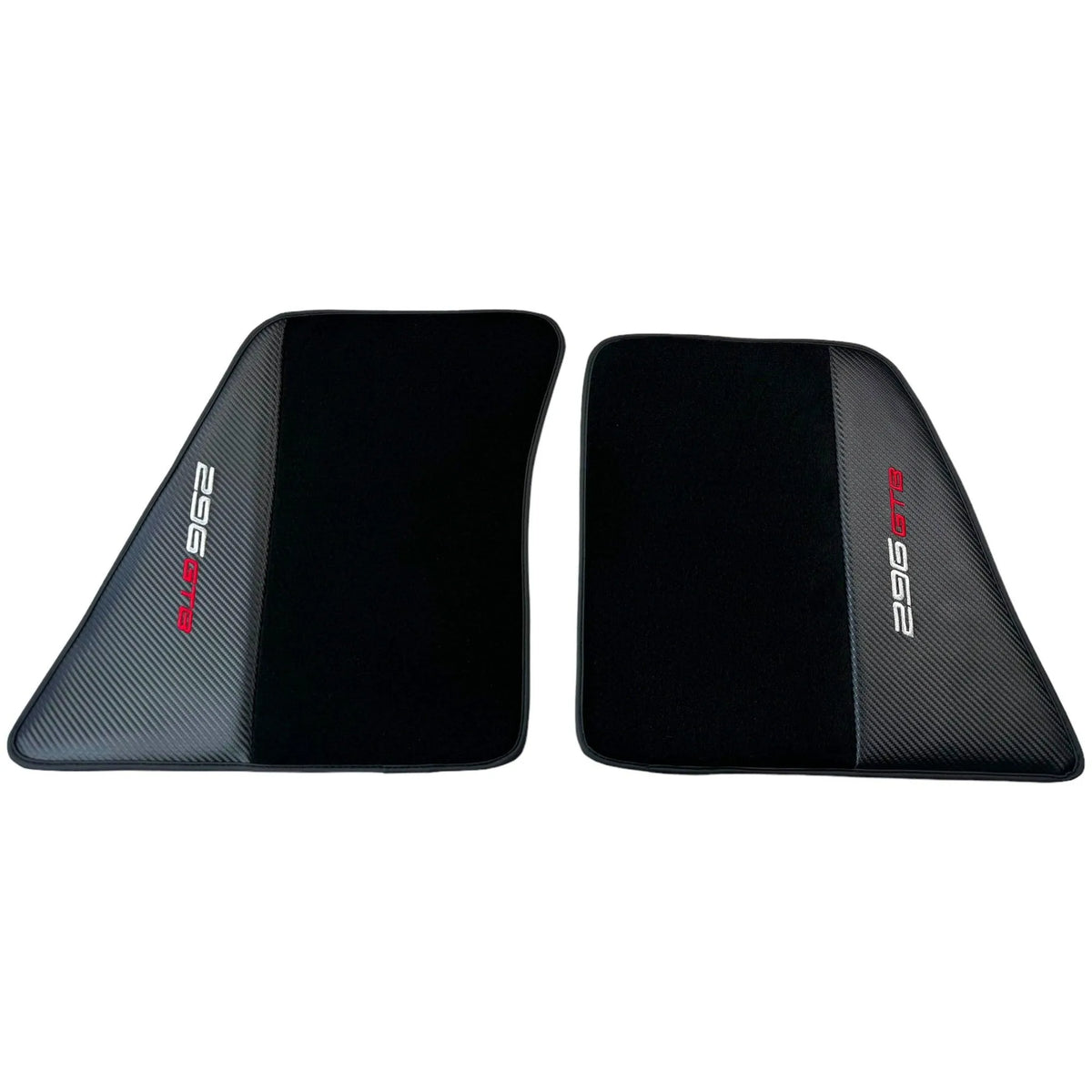 Black Floor Mats for Ferrari 296 GTB (2022-2027) with Carbon Fiber - AutoWin