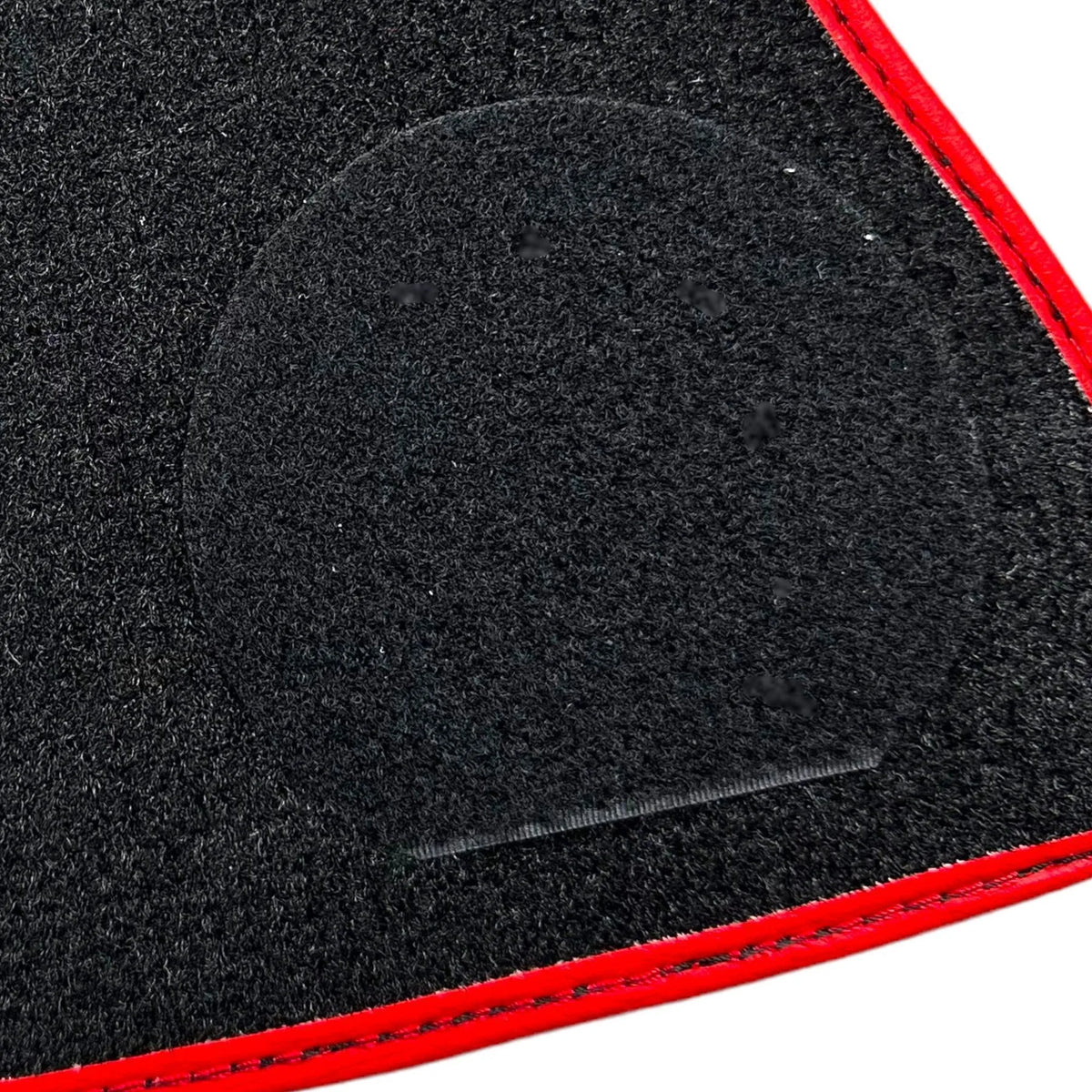 Black Floor Mats for Ferrari 296 GTB (2022-2027) with Leather and Red Trim - AutoWin