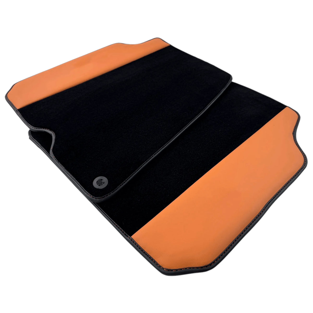 Black Floor Mats for Ferrari F12 Berlinetta (2012-2022) with Beige Tradizione Nappa Leather