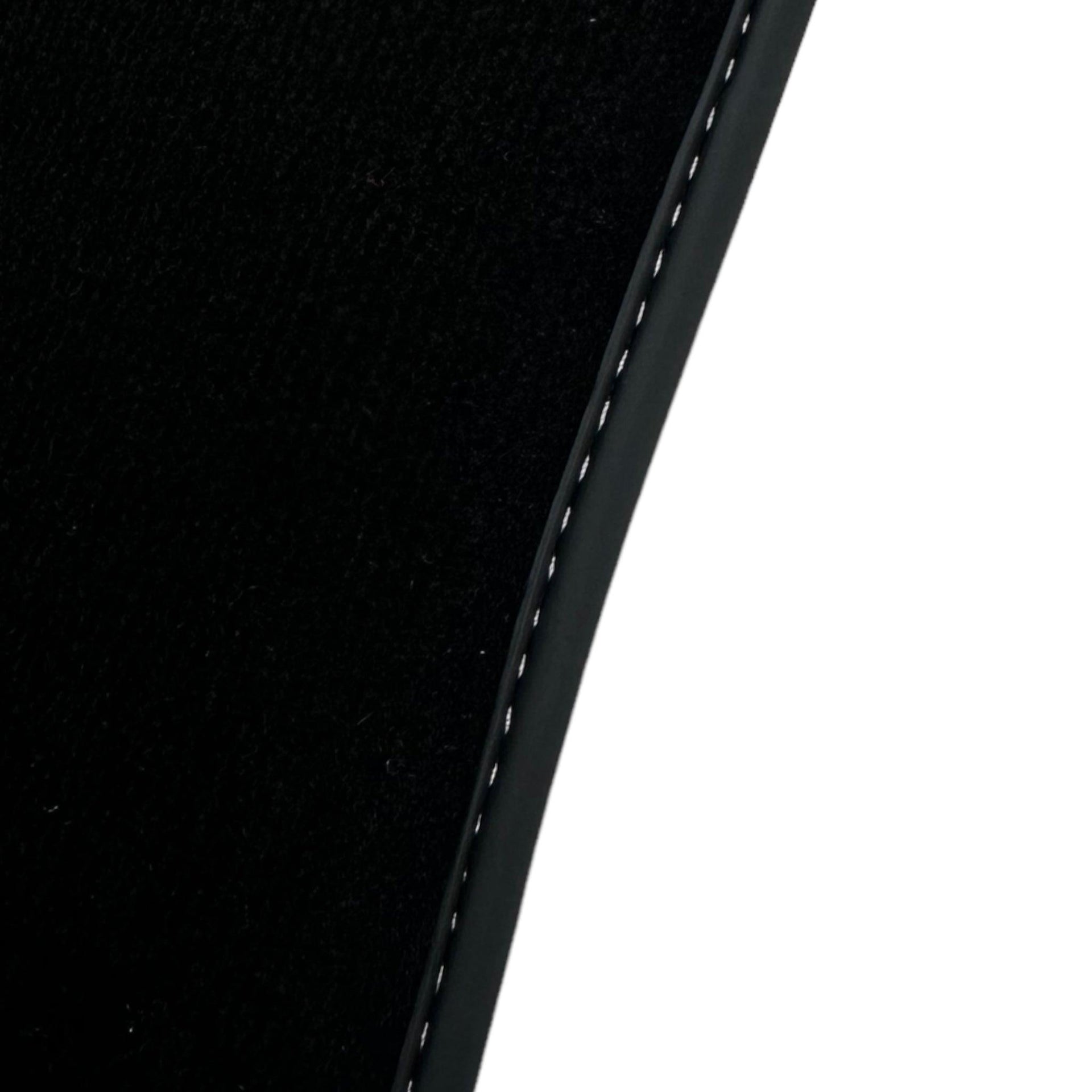 Black Floor Mats for Ferrari F12 Berlinetta (2012-2022) with Red Alcantara Leather - AutoWin