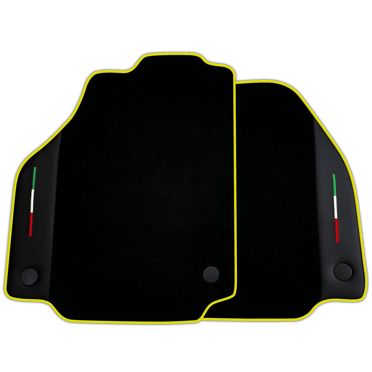 Black Floor Mats for Ferrari F8 Spider (2019-2023) with Leather | Various Trim Colors
