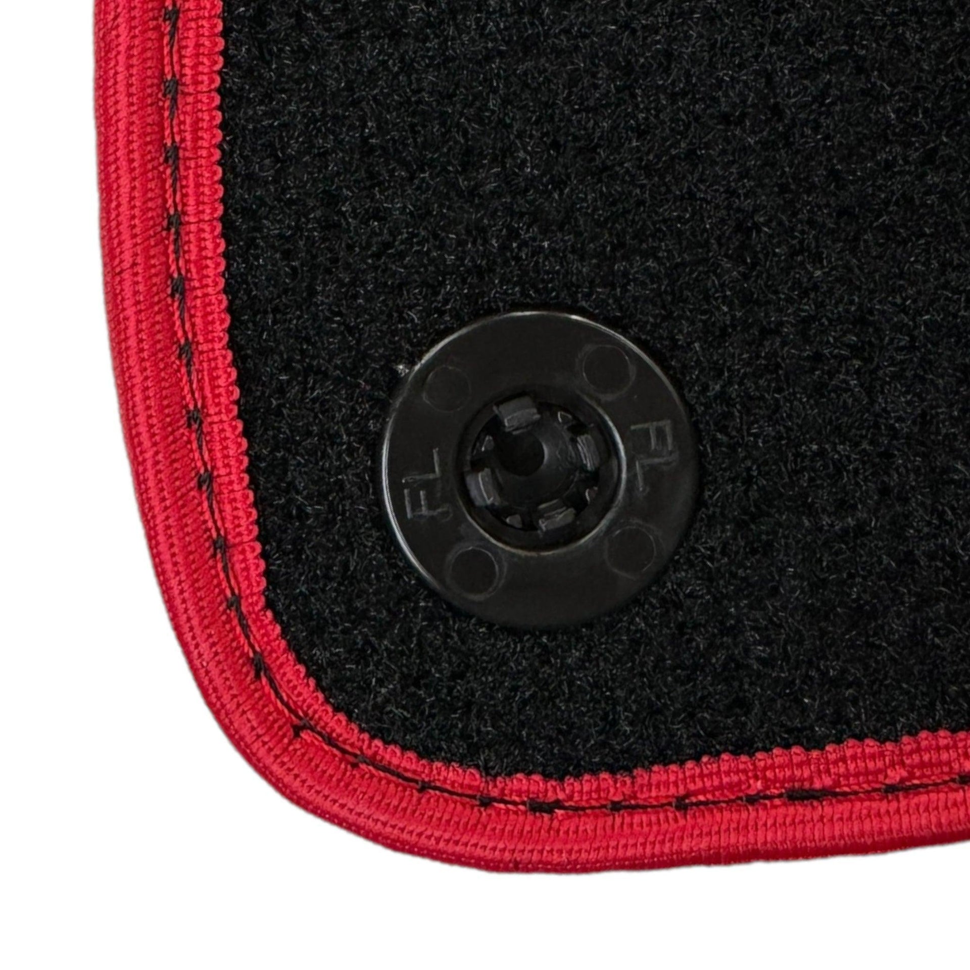 Black Floor Mats for Ferrari GTC4 Lusso with Leather and Red Trim | Right Hand Drive - AutoWin