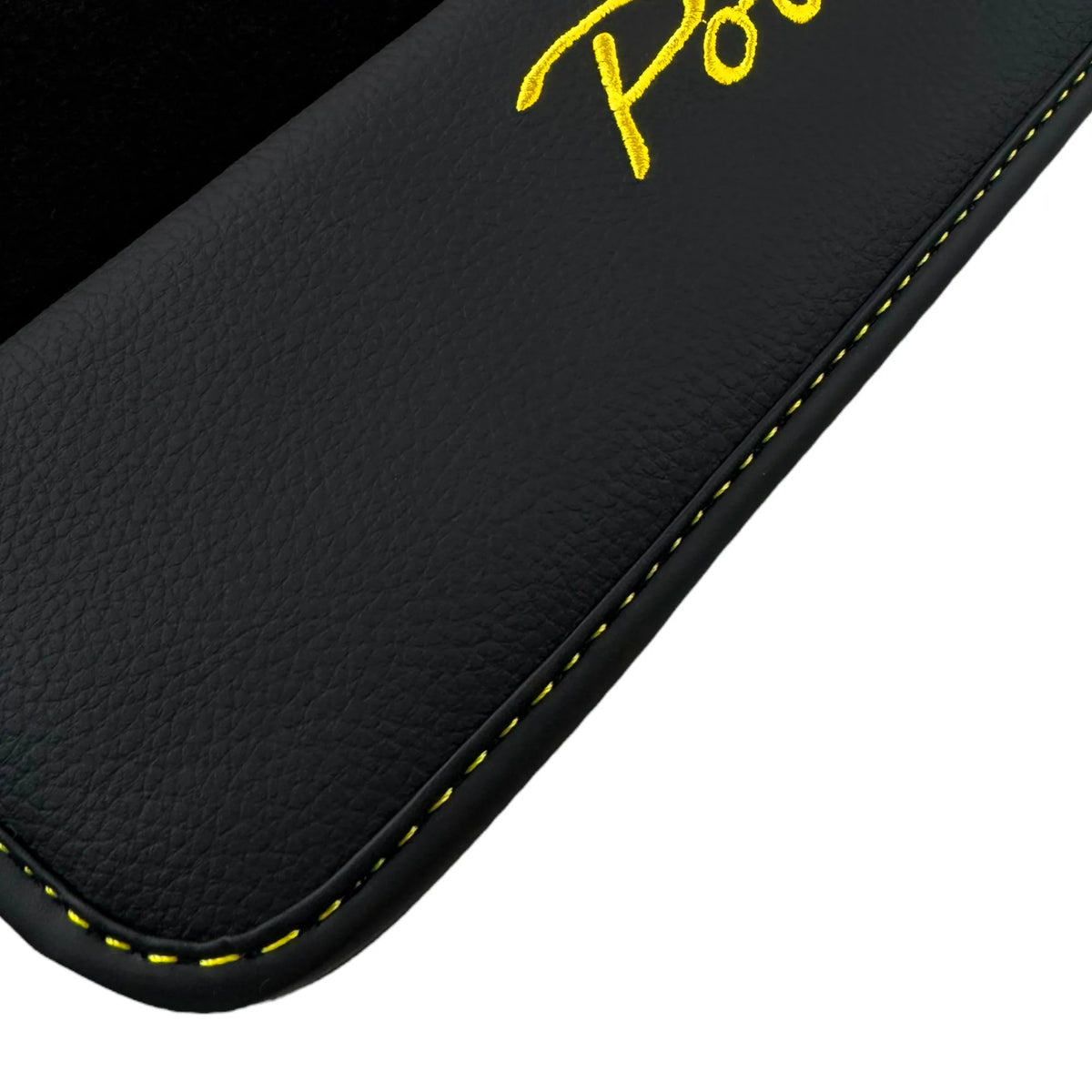 Black Floor Mats for Ferrari Portofino (2018-2023) with Leather