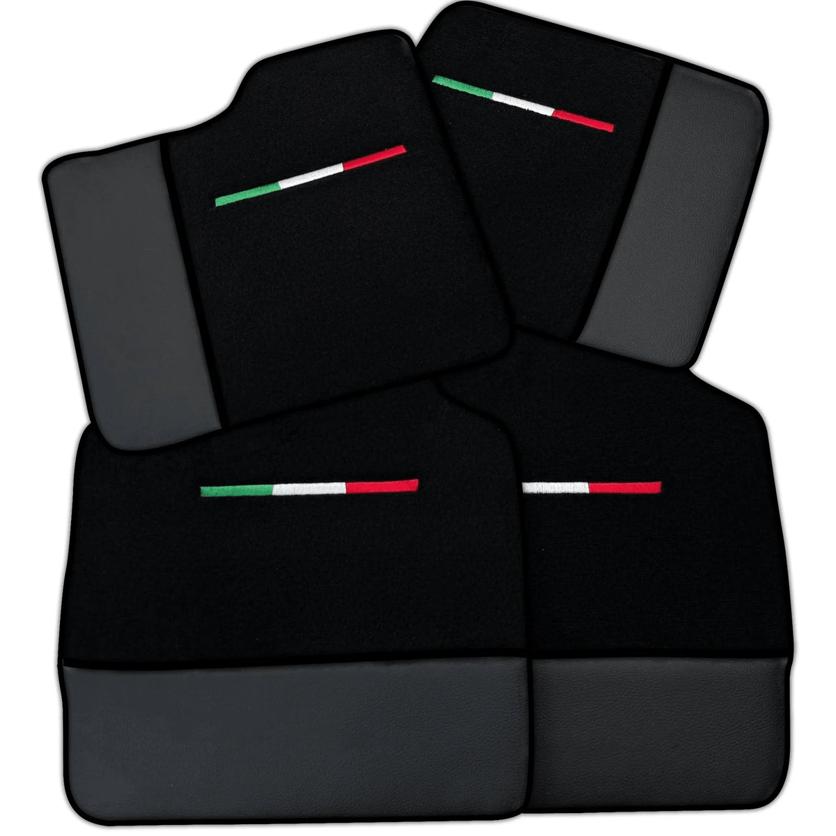Black Floor Mats for Ferrari Purosangue (2023-2027) with Leather | Various Trim Colors