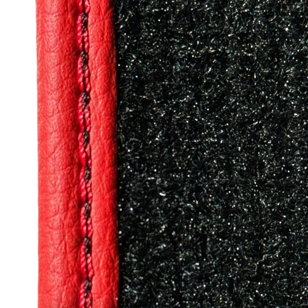Black Floor Mats for Ferrari Purosangue with Leather and Red Trim | Italian Edition - AutoWin