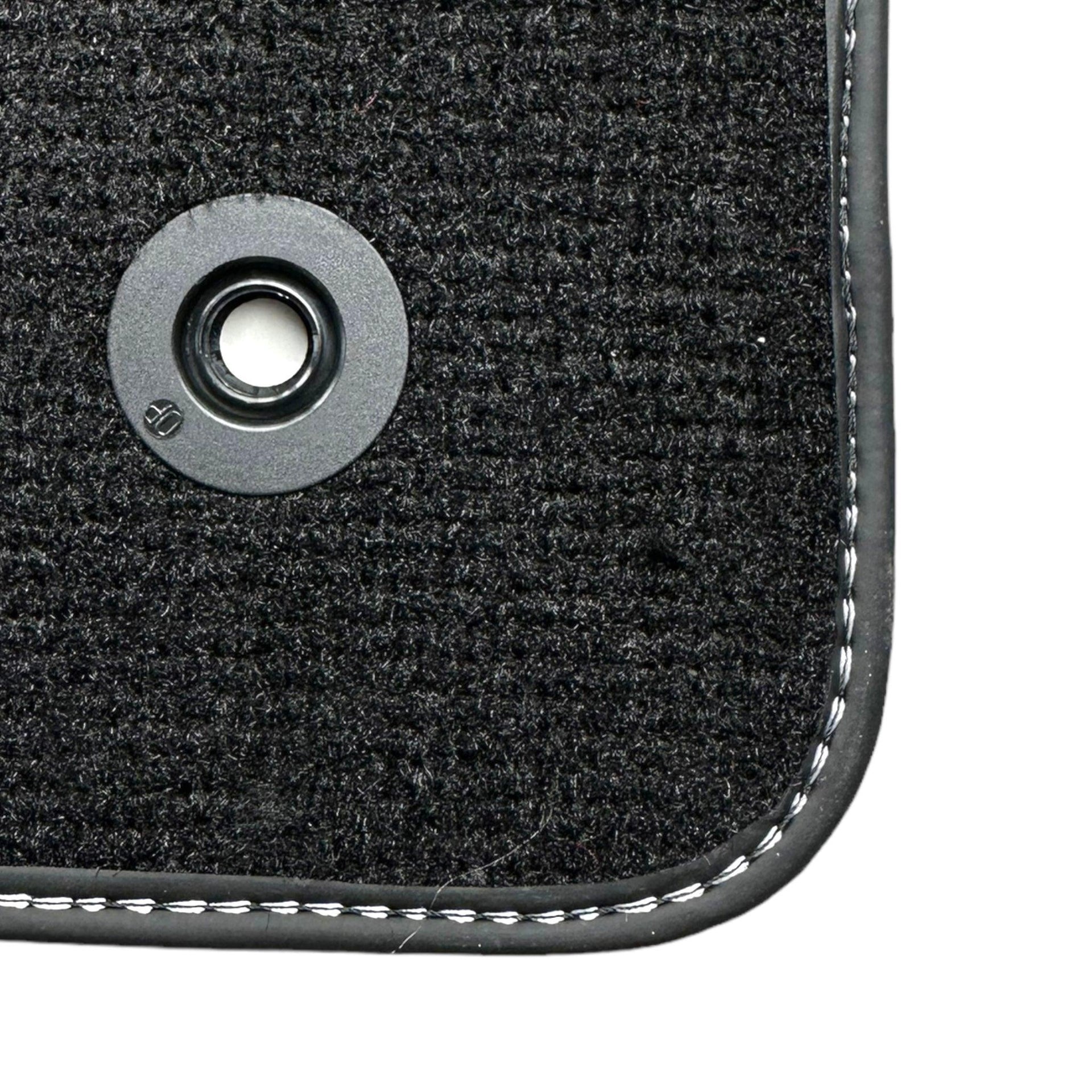 Black Floor Mats For Ford Mustang VI (2015-2023) With Pony - AutoWin