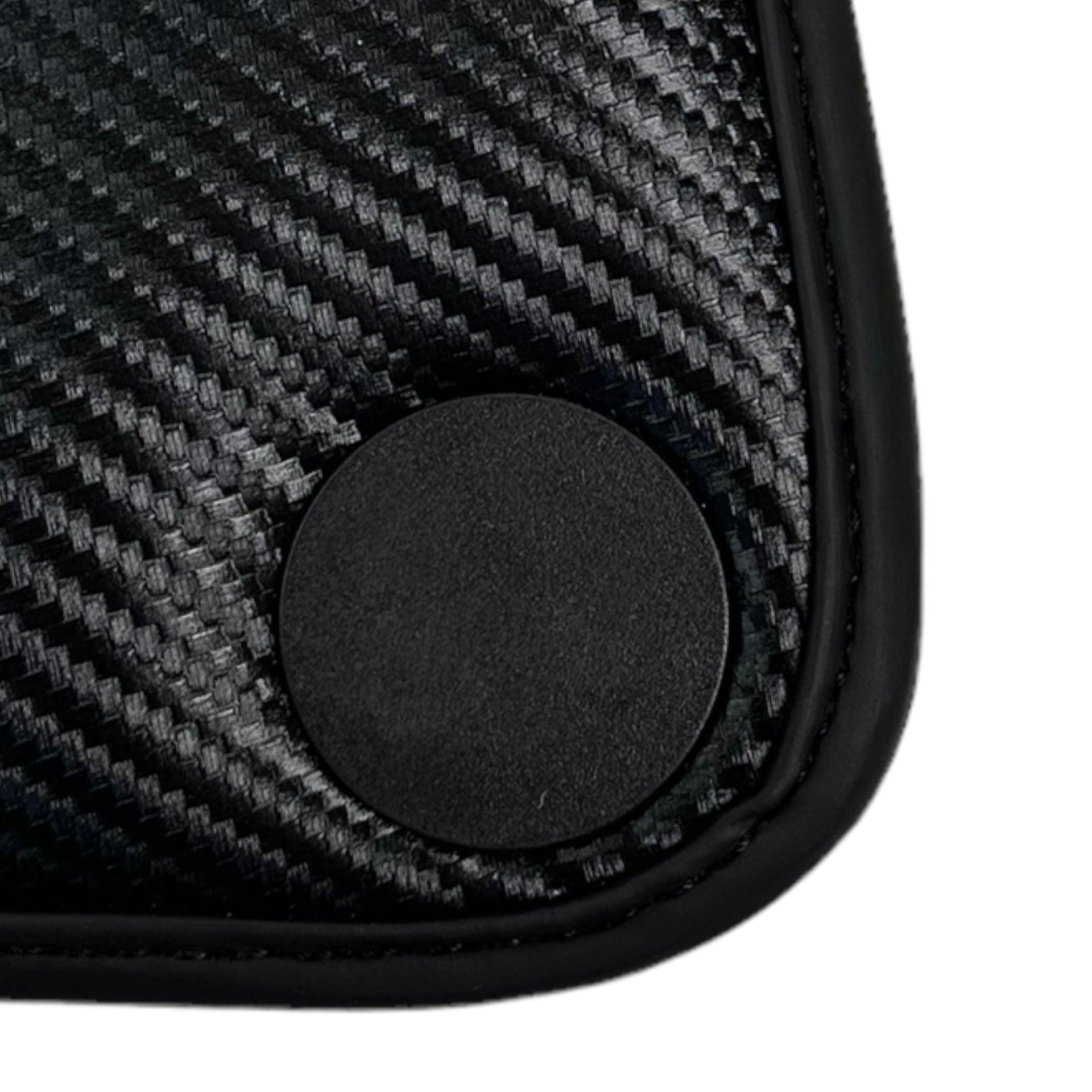 Black Floor Mats For McLaren 650S Black Tailored With Carbon Leather - AutoWin