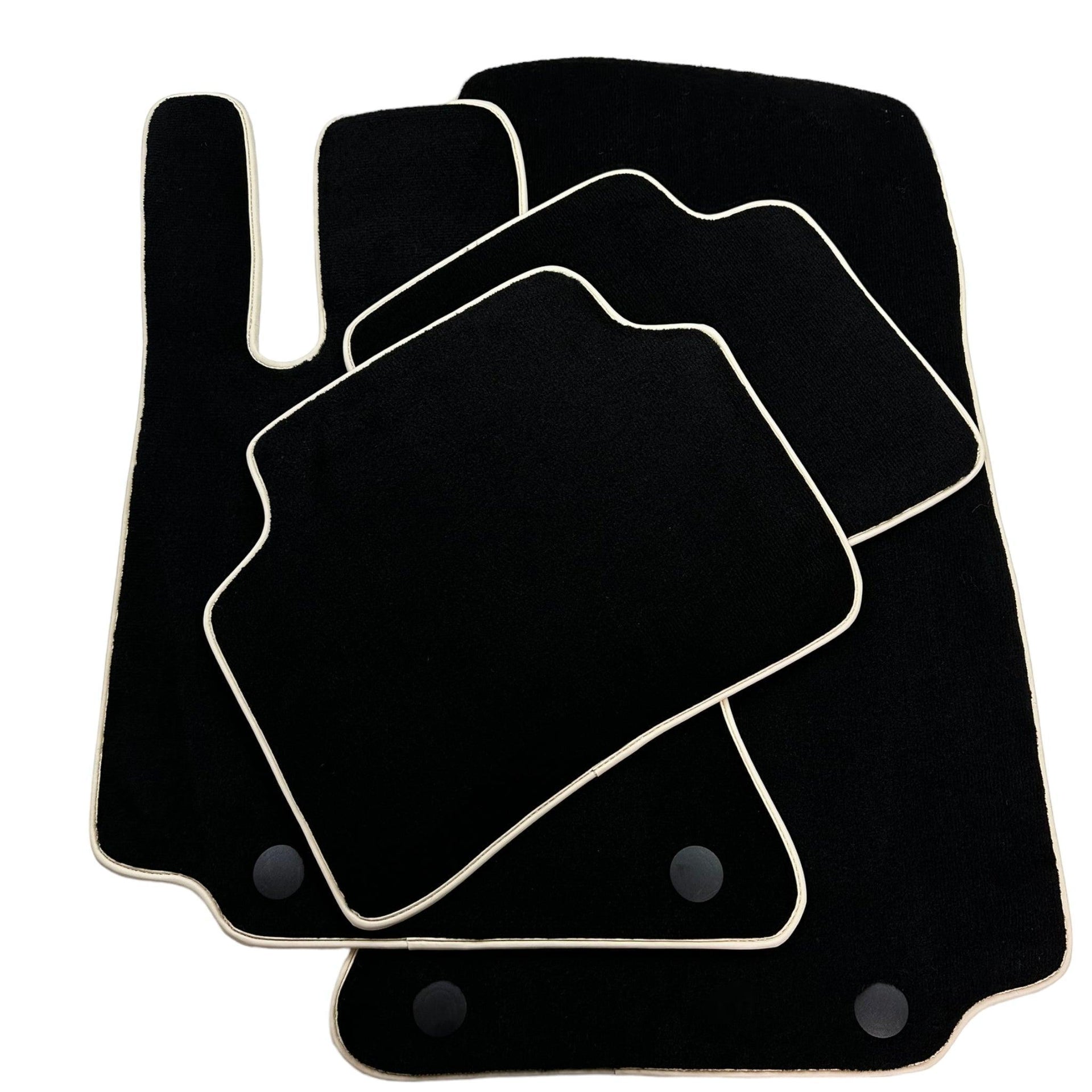 Black Floor Mats For Mercedes-Benz C Class W206 (2021-2023) Beige Trim - AutoWin