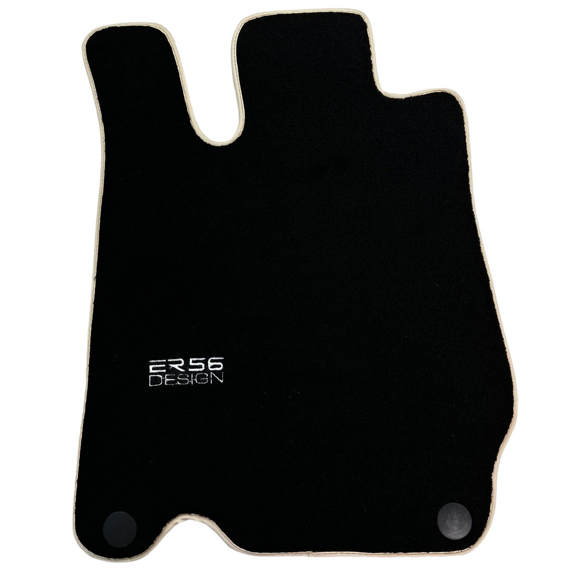 Black Floor Mats For Mercedes-Benz SL-Class R230 (2001-2012) Beige Trim | ER56 Design - AutoWin