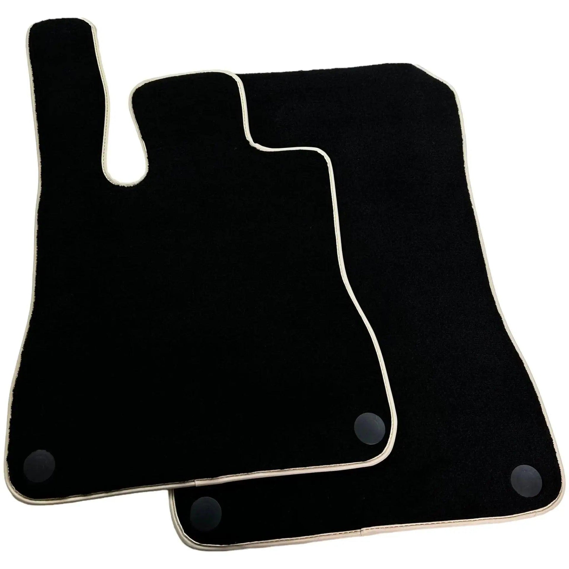 Black Floor Mats For Mercedes-Benz SLK-Class R171 (2004-2011) Beige Trim - AutoWin
